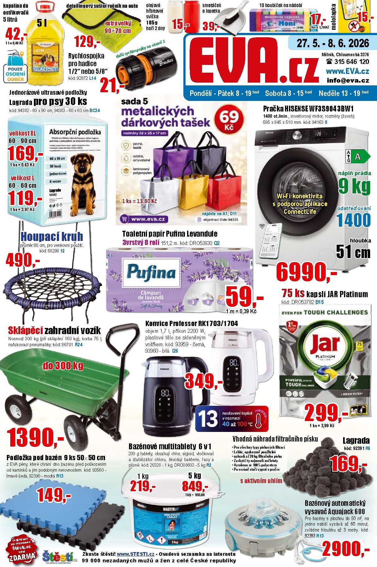 eva-cz - Aktuální EVA.cz leták platný od středy 27.05.2026 do pondělí 08.06.2026 - page: 1