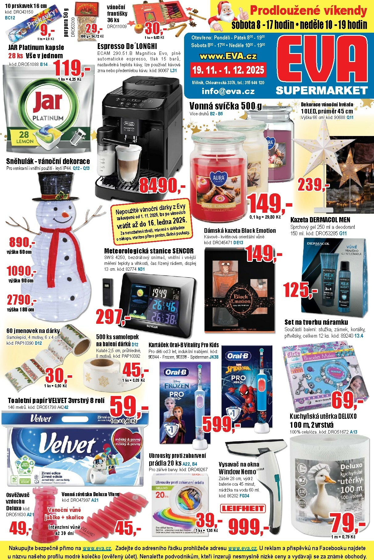 eva-cz - Aktuální leták EVA.cz od 19.11. do 01.12.