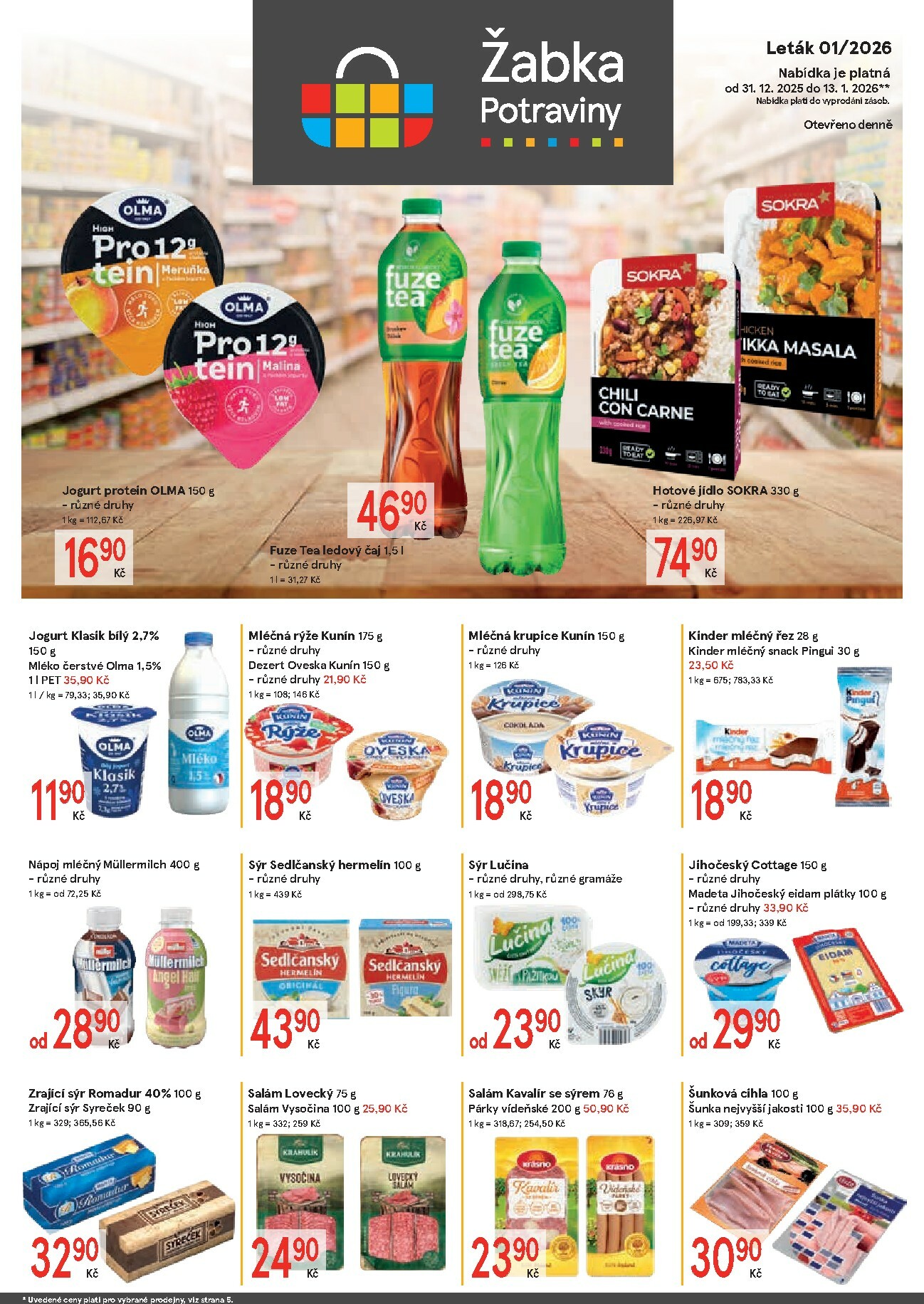 zabka - Aktuální leták Žabka od 31.12. do 13.01.