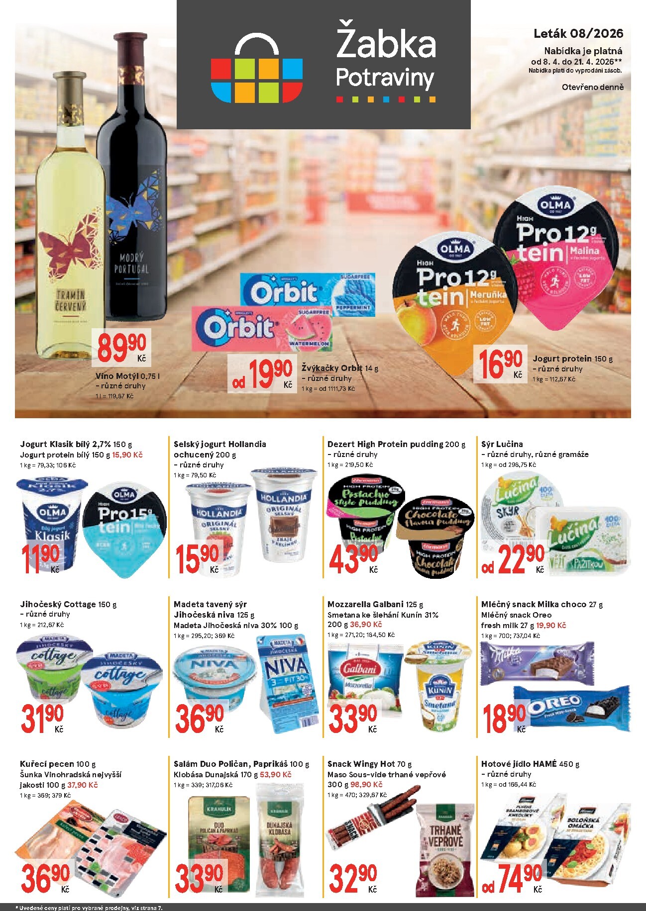 zabka - Aktuální Žabka leták platný od středy 08.04.2026 do úterý 21.04.2026
