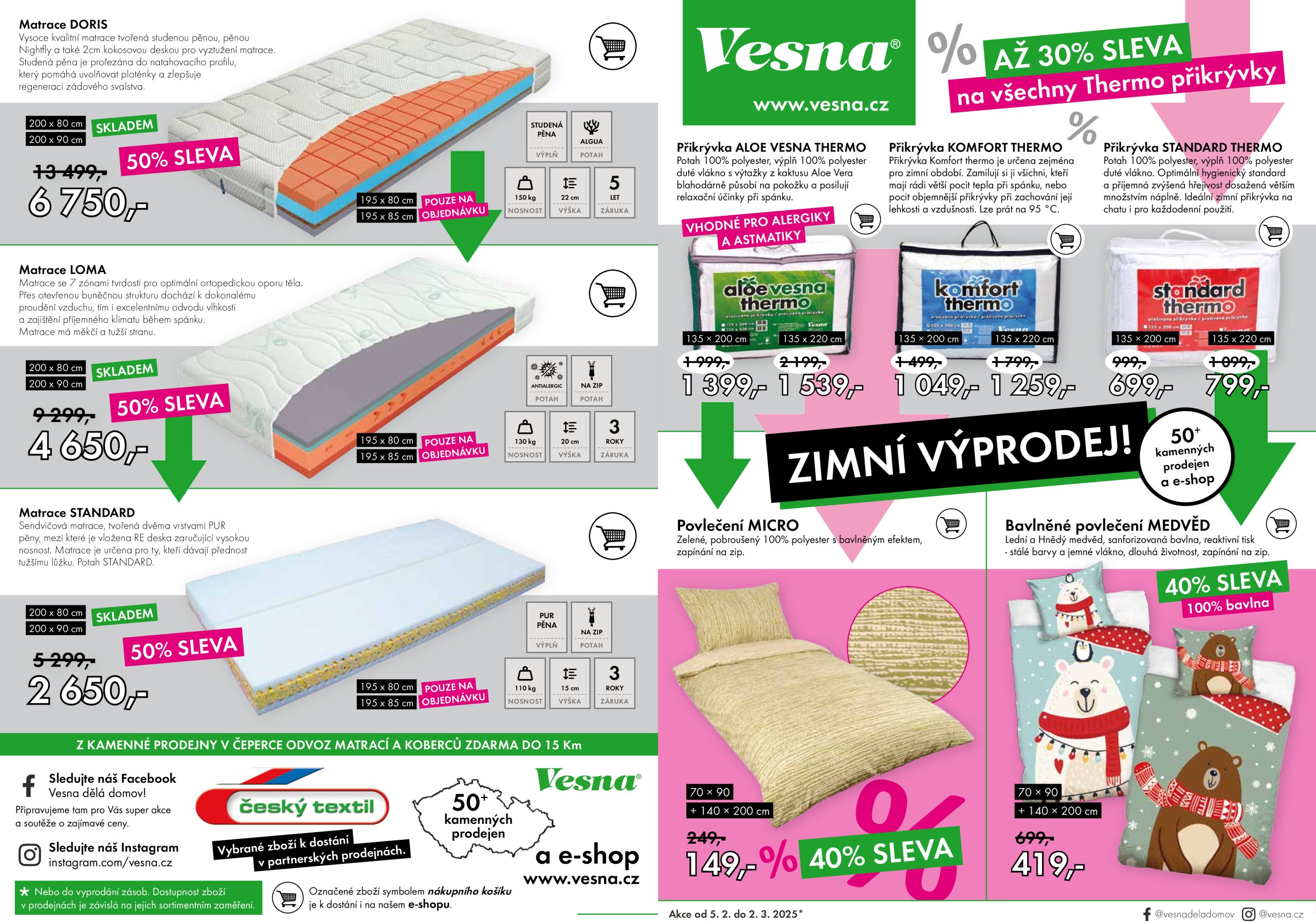 vesna - Leták Vesna - Zimní výprodej od 05.02. do 02.03. - page: 1