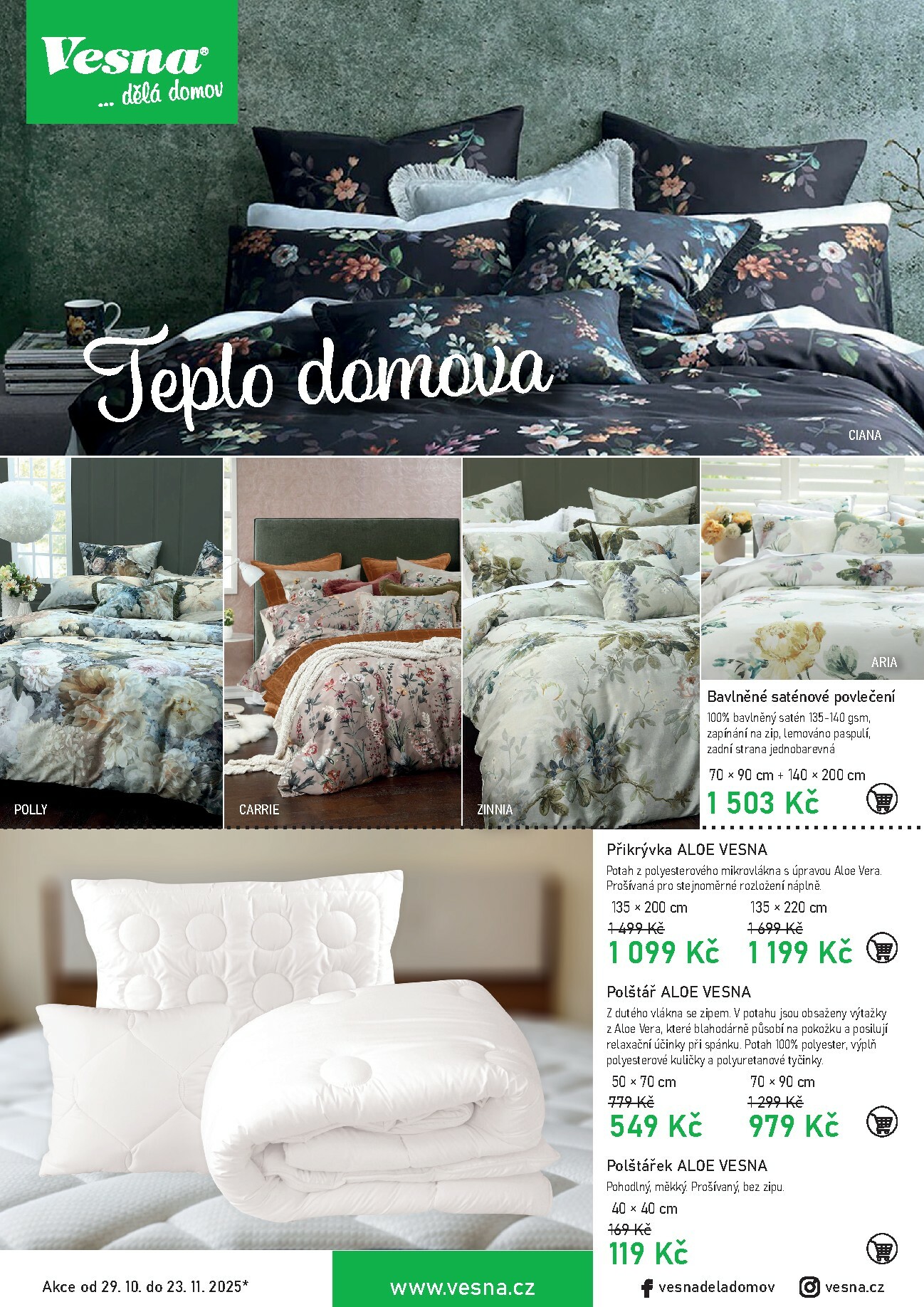 vesna - Aktuální leták Vesna - Teplo domova od 29.10. do 23.11. - page: 1