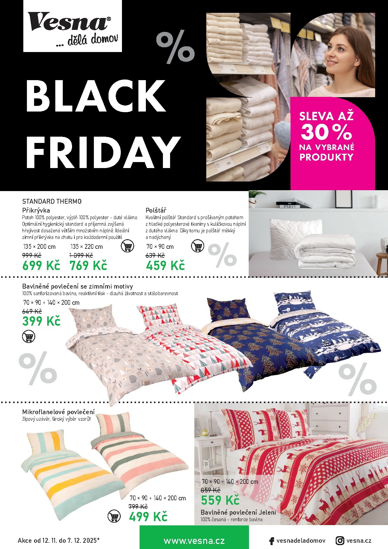 vesna - Aktuální leták Vesna - Black Friday od 12.11. do 07.12.