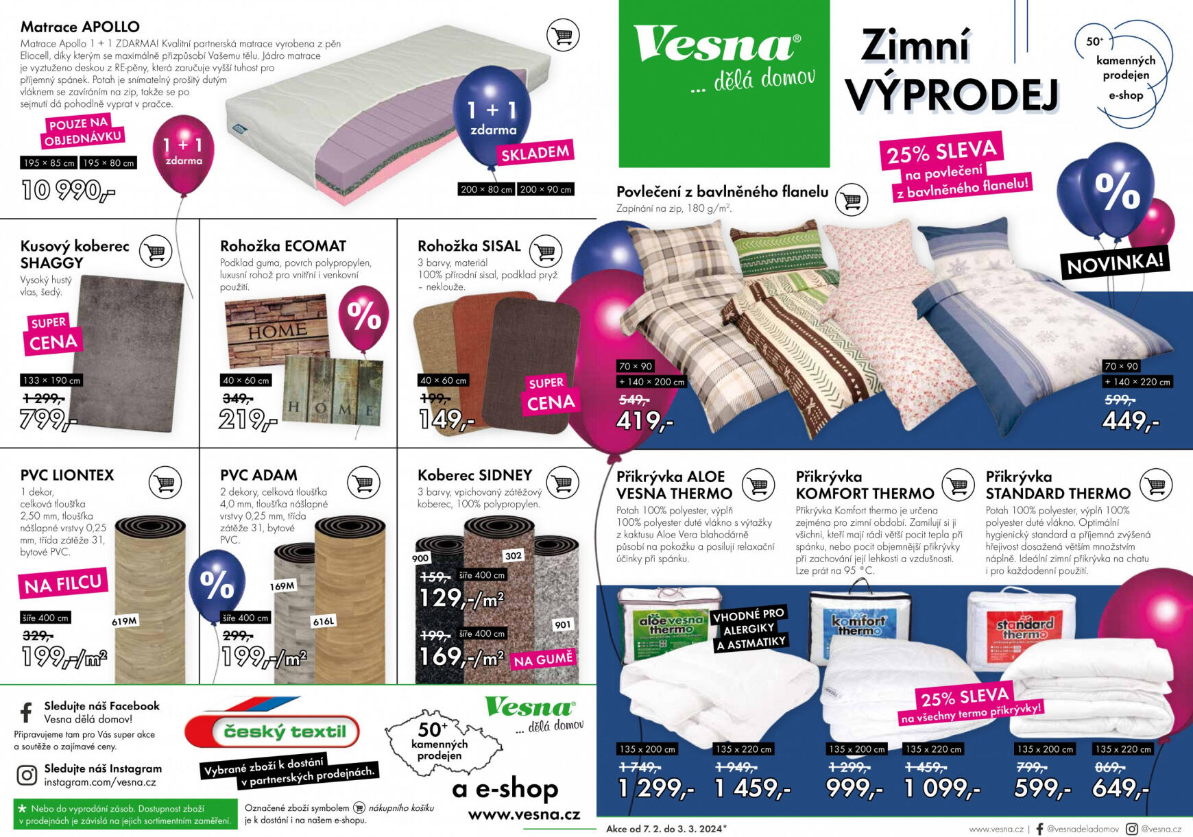 vesna - Vesna - Zimní výprodej platný od 07.02.2024