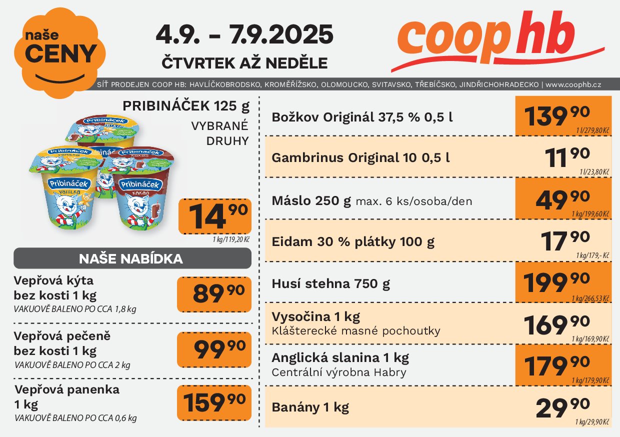 coop-hb - Leták Coop HB - Naše ceny od 04.09. do 10.09.