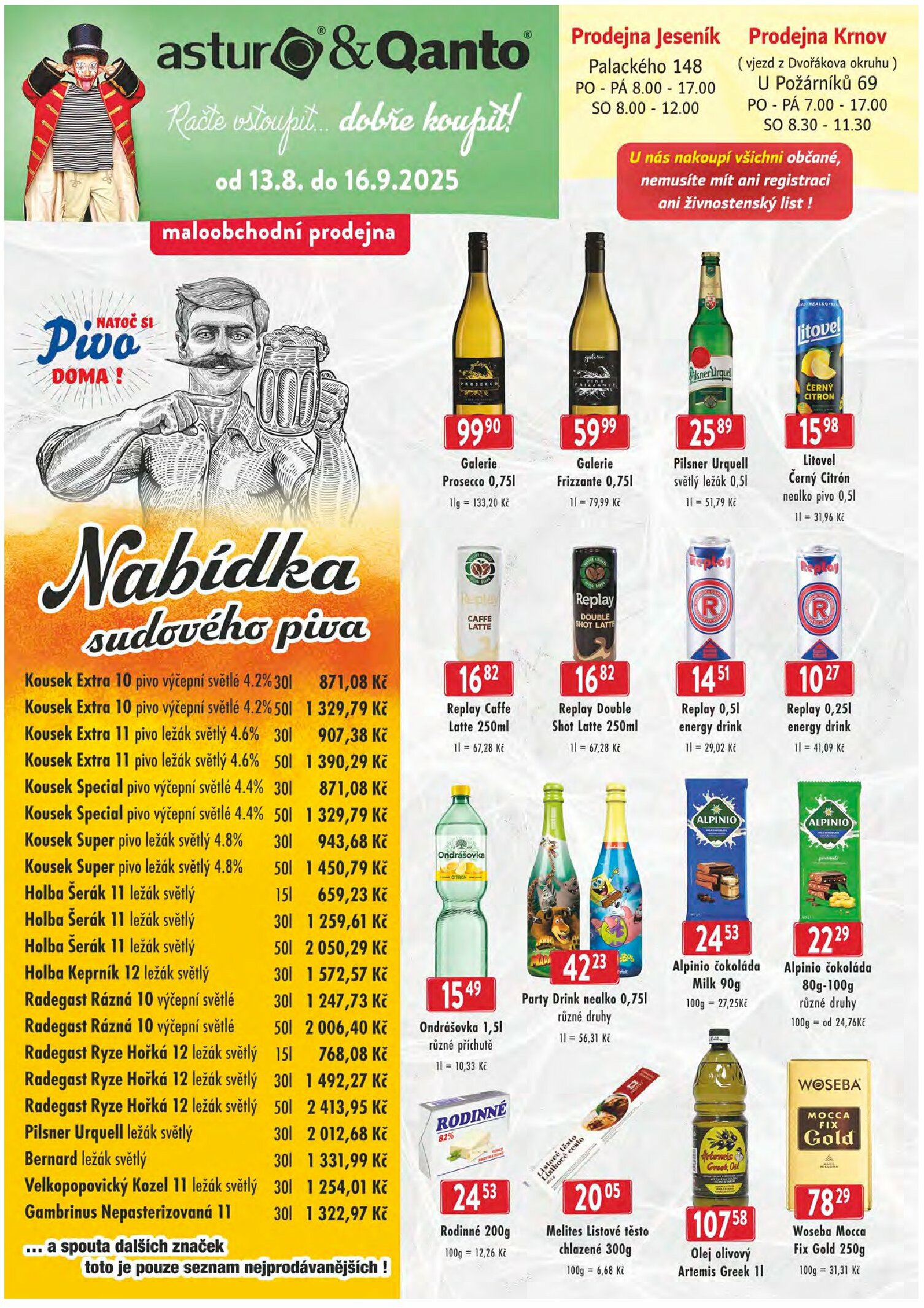qanto - Leták Qanto - Cash&carry Jeseník, Krnov od 13.08. do 16.09.