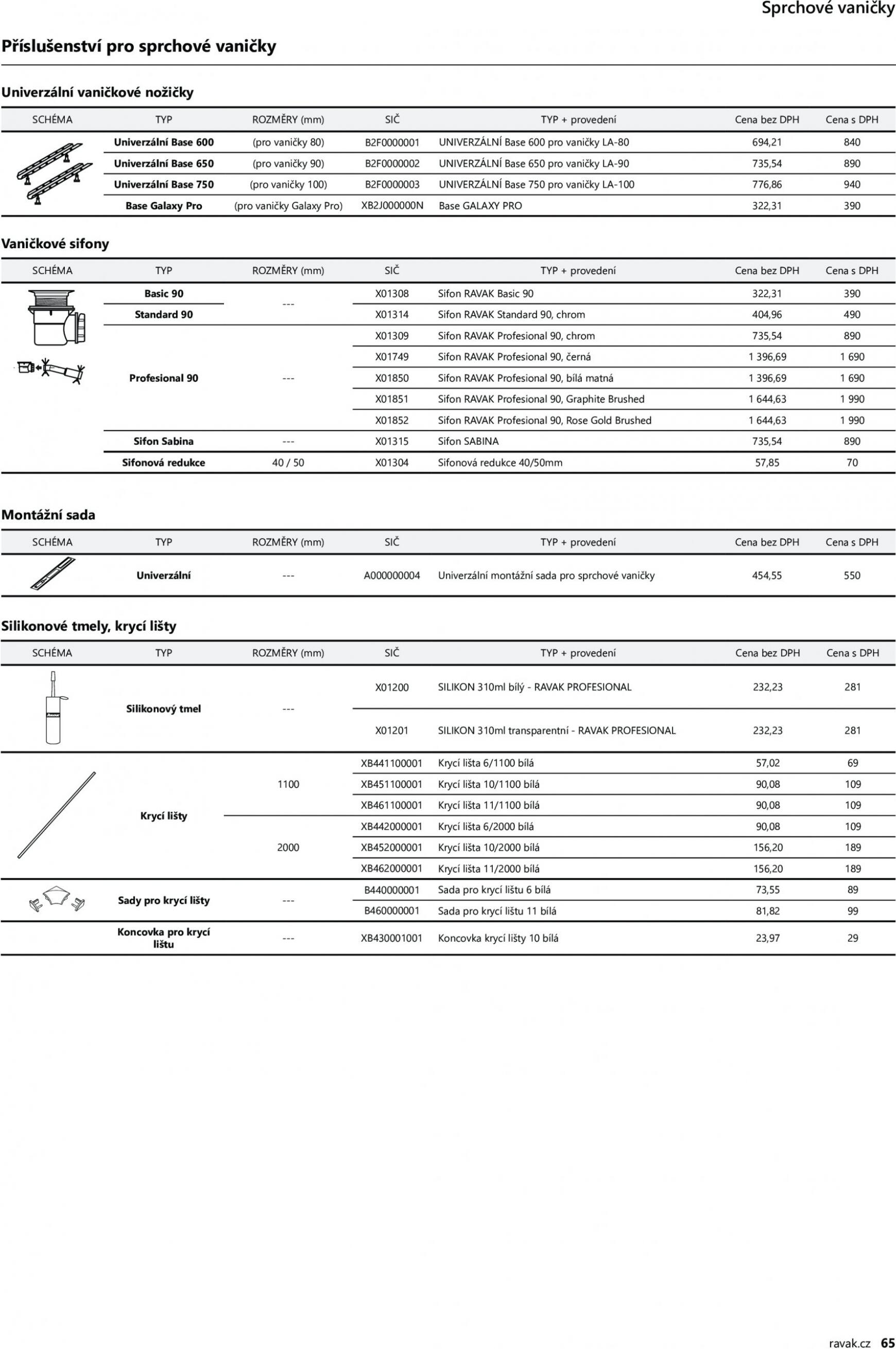 ravak - Ravak ceník 2023 platný od 01.04.2023 - page: 65
