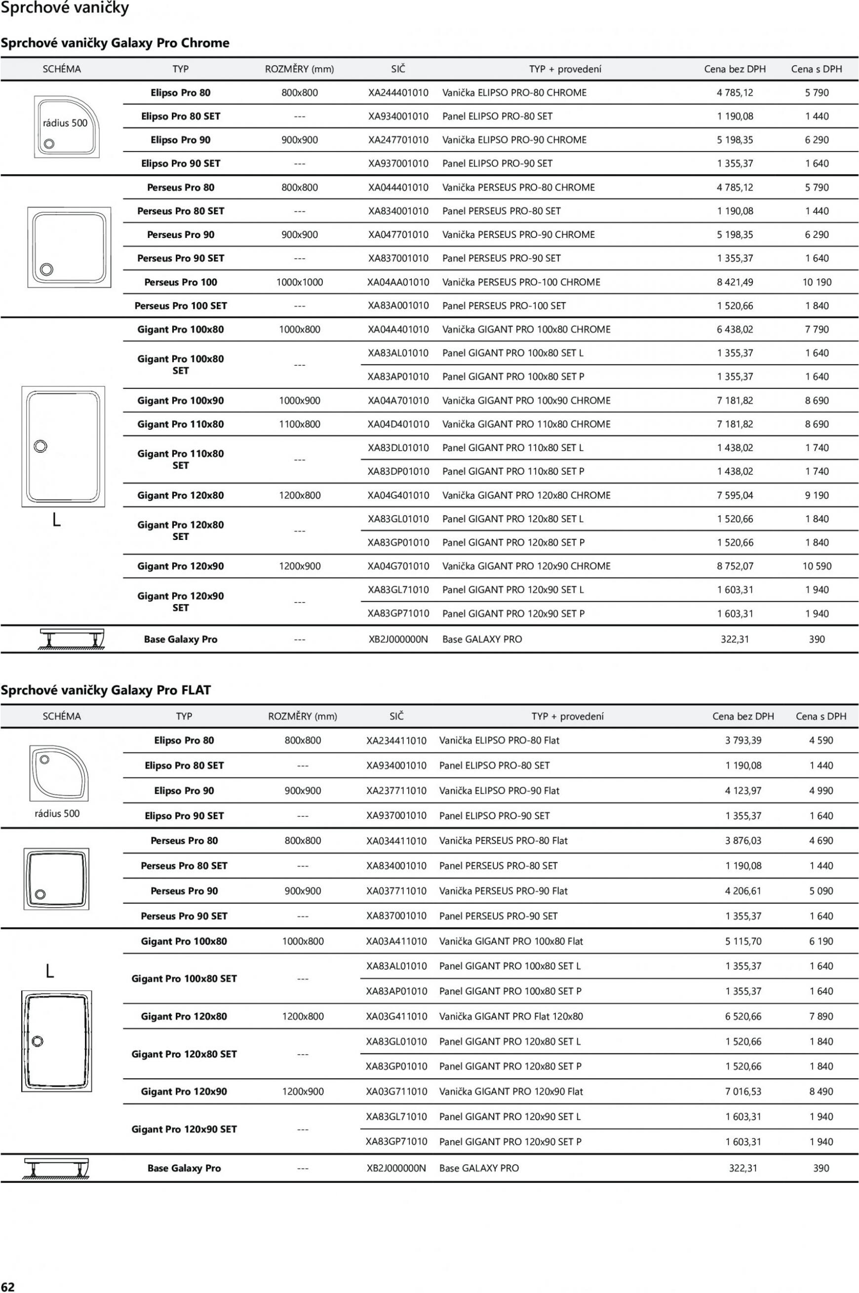 ravak - Ravak ceník 2023 platný od 01.04.2023 - page: 62