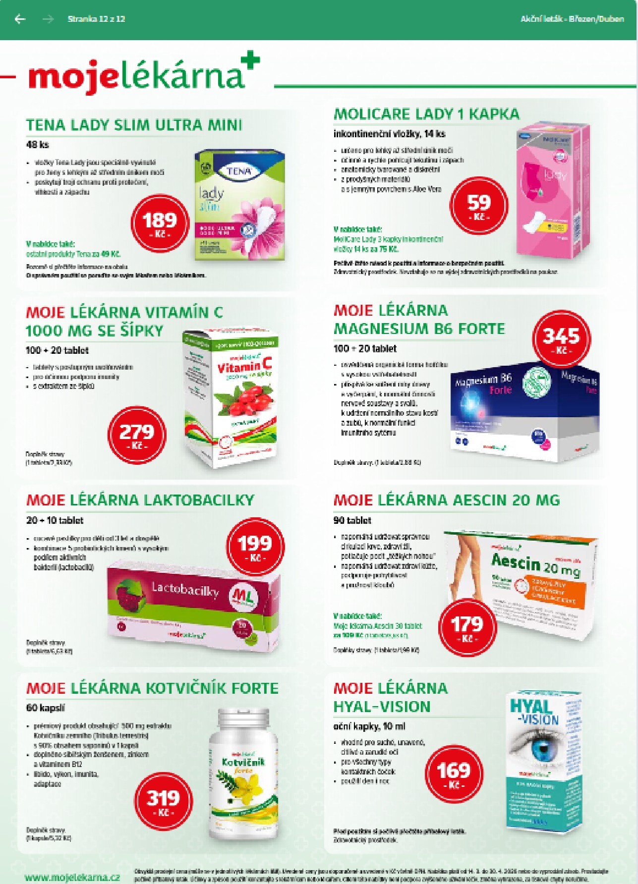 moje-lekarna - Moje lékarna leták platný od soboty 14.03.2026 do čtvrtka 30.04.2026 - page: 12