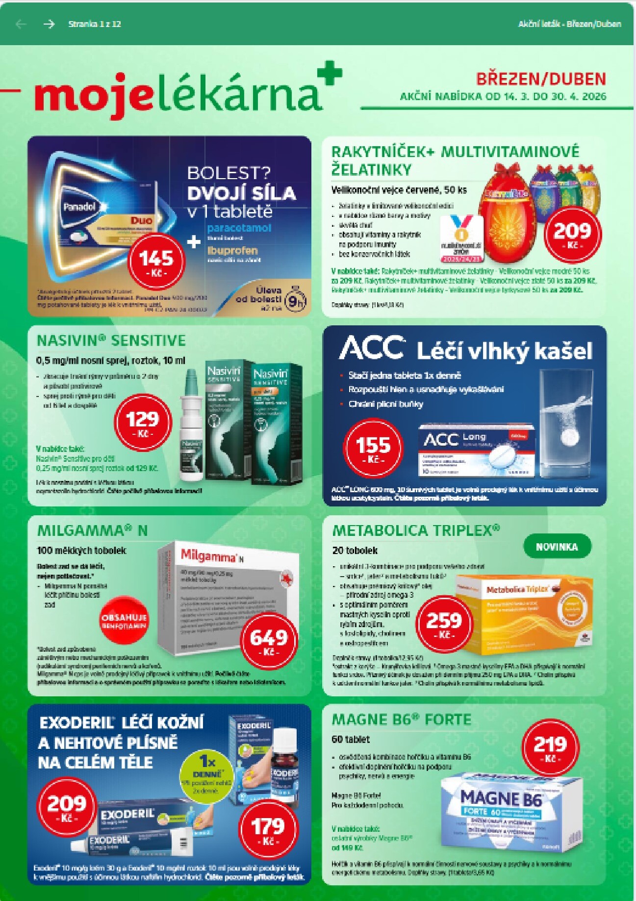 moje-lekarna - Moje lékarna leták platný od soboty 14.03.2026 do čtvrtka 30.04.2026
