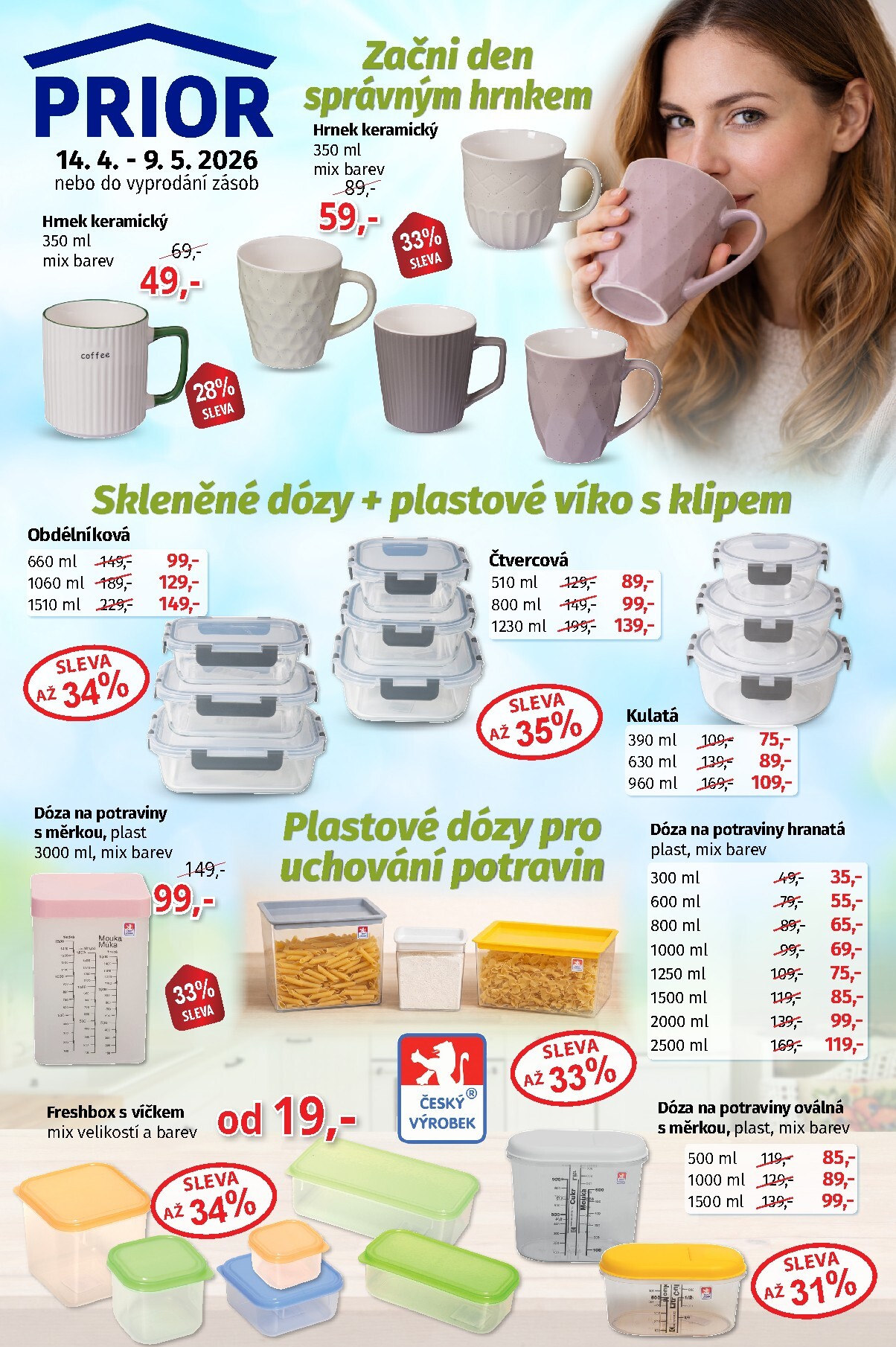 prior - Budoucí Prior - Domácí potřeby leták platný od úterý 14.04.2026 do soboty 09.05.2026 - page: 1