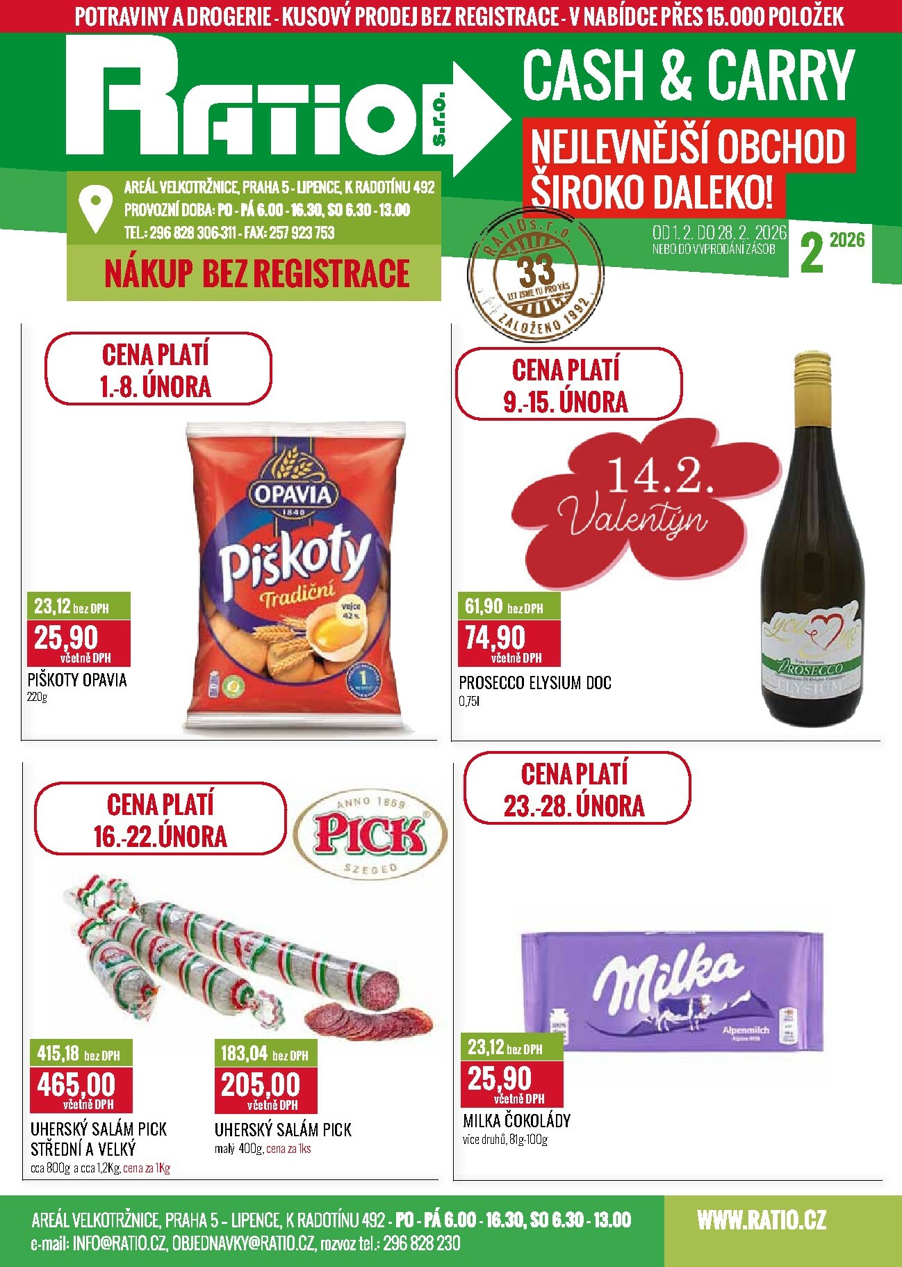 ratio - Ratio leták platný od neděle 01.02.2026 do soboty 28.02.2026