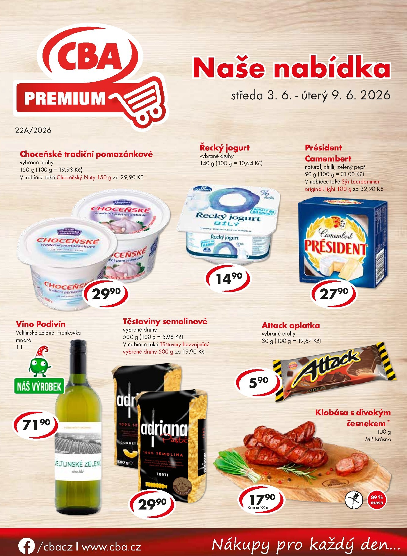 cba - Aktuální CBA Premium leták platný od středy 03.06.2026 do úterý 09.06.2026
