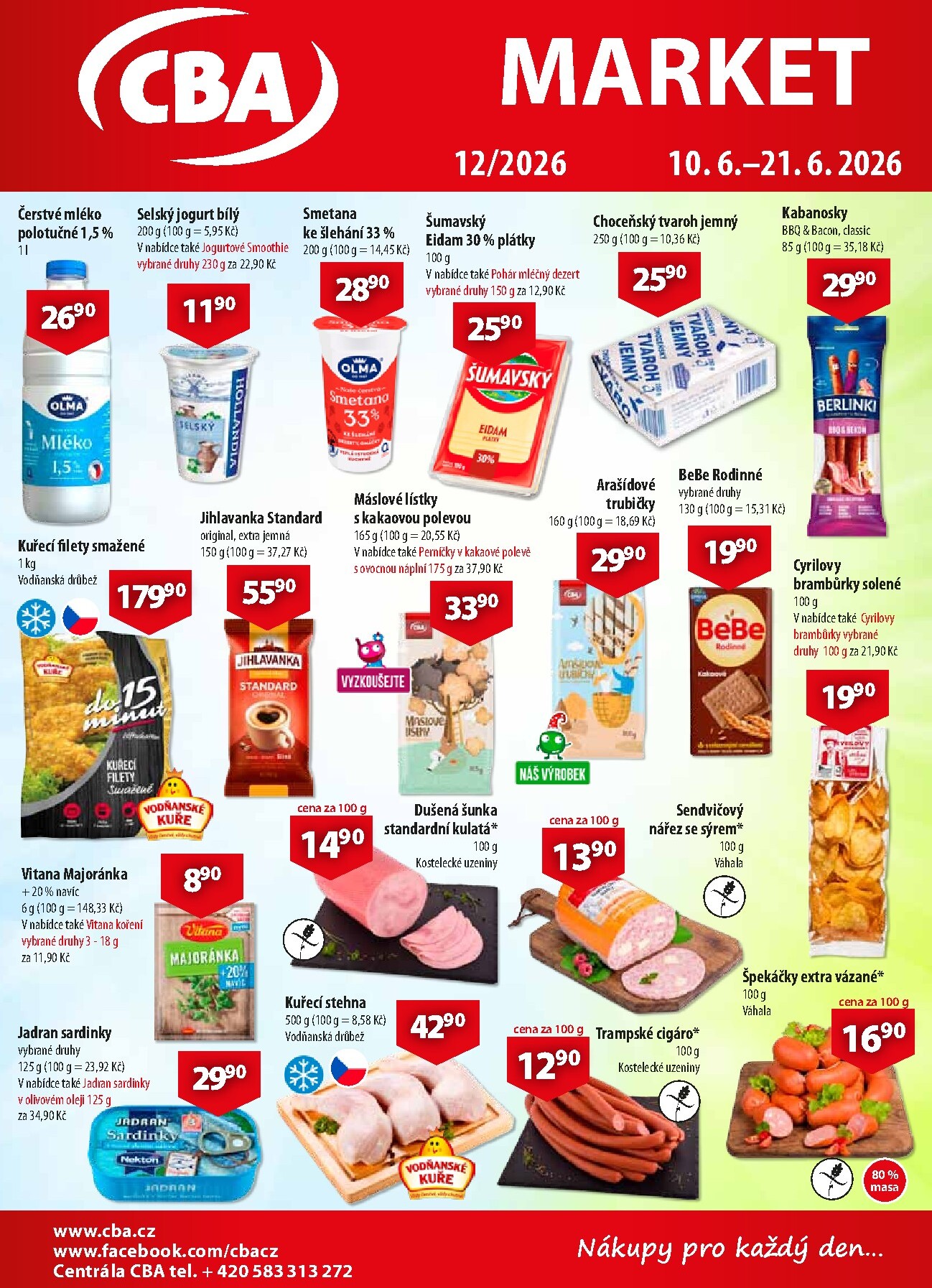 cba - Aktuální CBA - Market leták platný od středy 10.06.2026 do neděle 21.06.2026