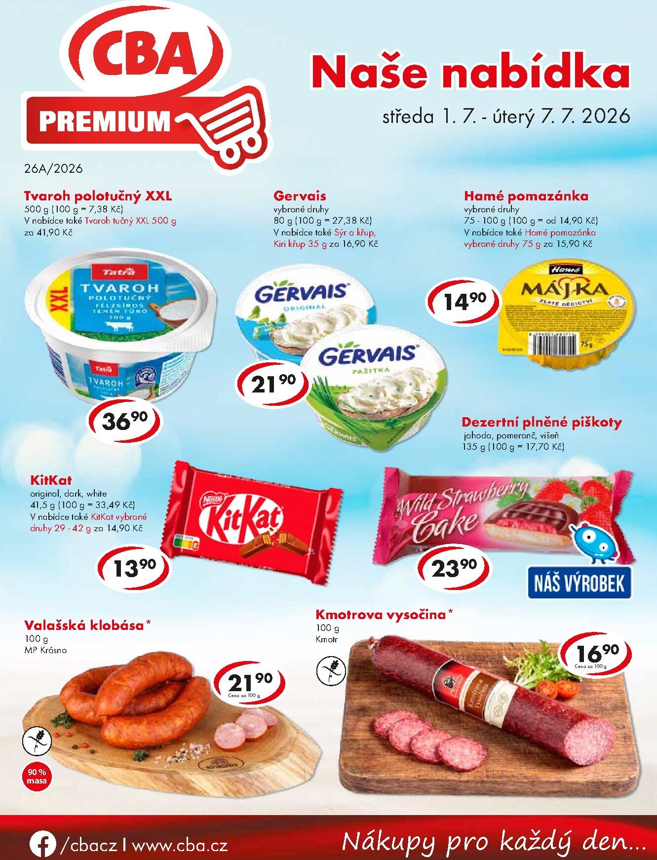 cba - Aktuální CBA - CBA PREMIUM leták platný od středy 01.07.2026 do úterý 07.07.2026 - page: 1