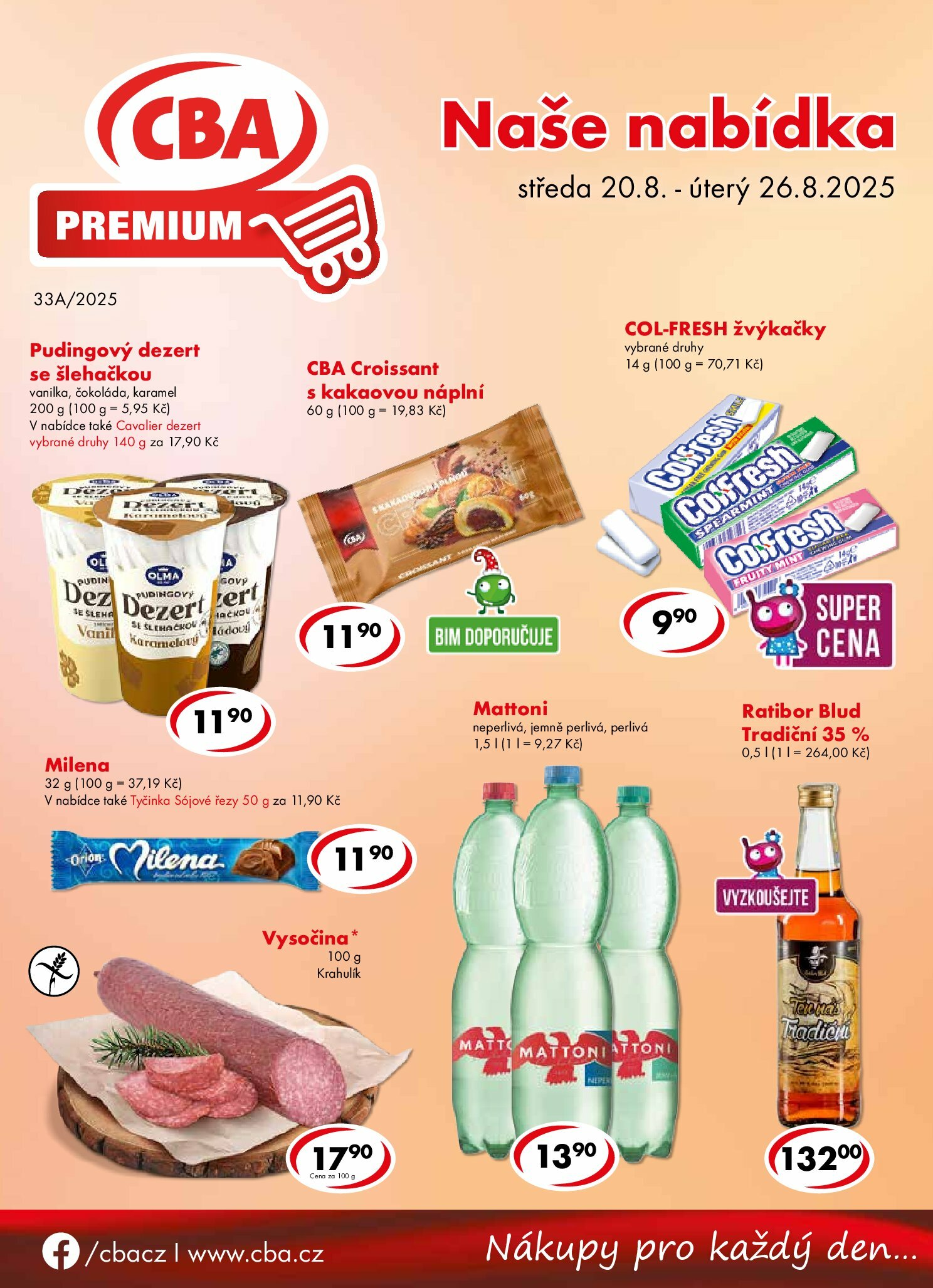 cba - Leták CBA Premium od 20.08. do 26.08.