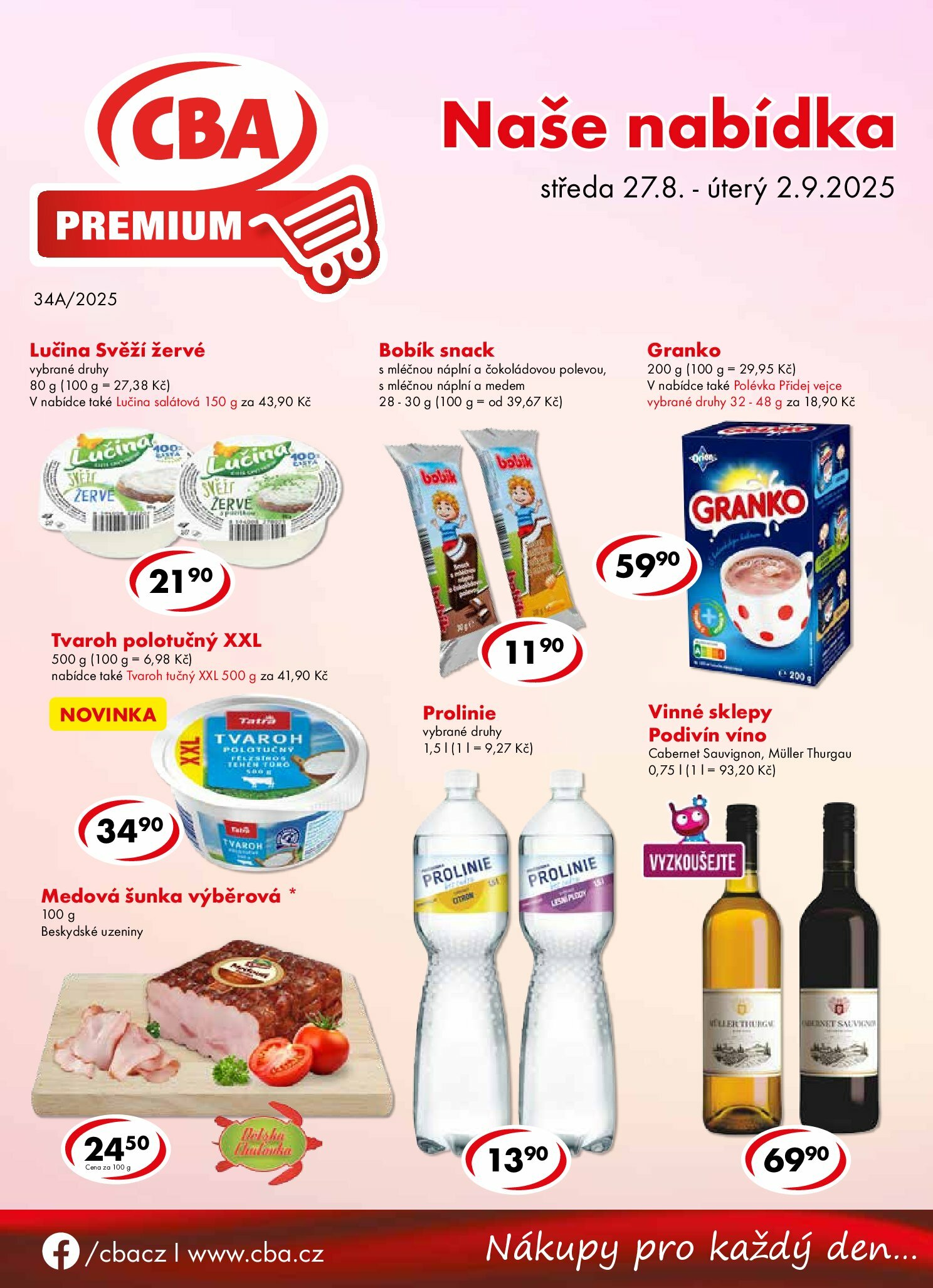cba - Leták CBA Premium od 27.08. do 02.09.