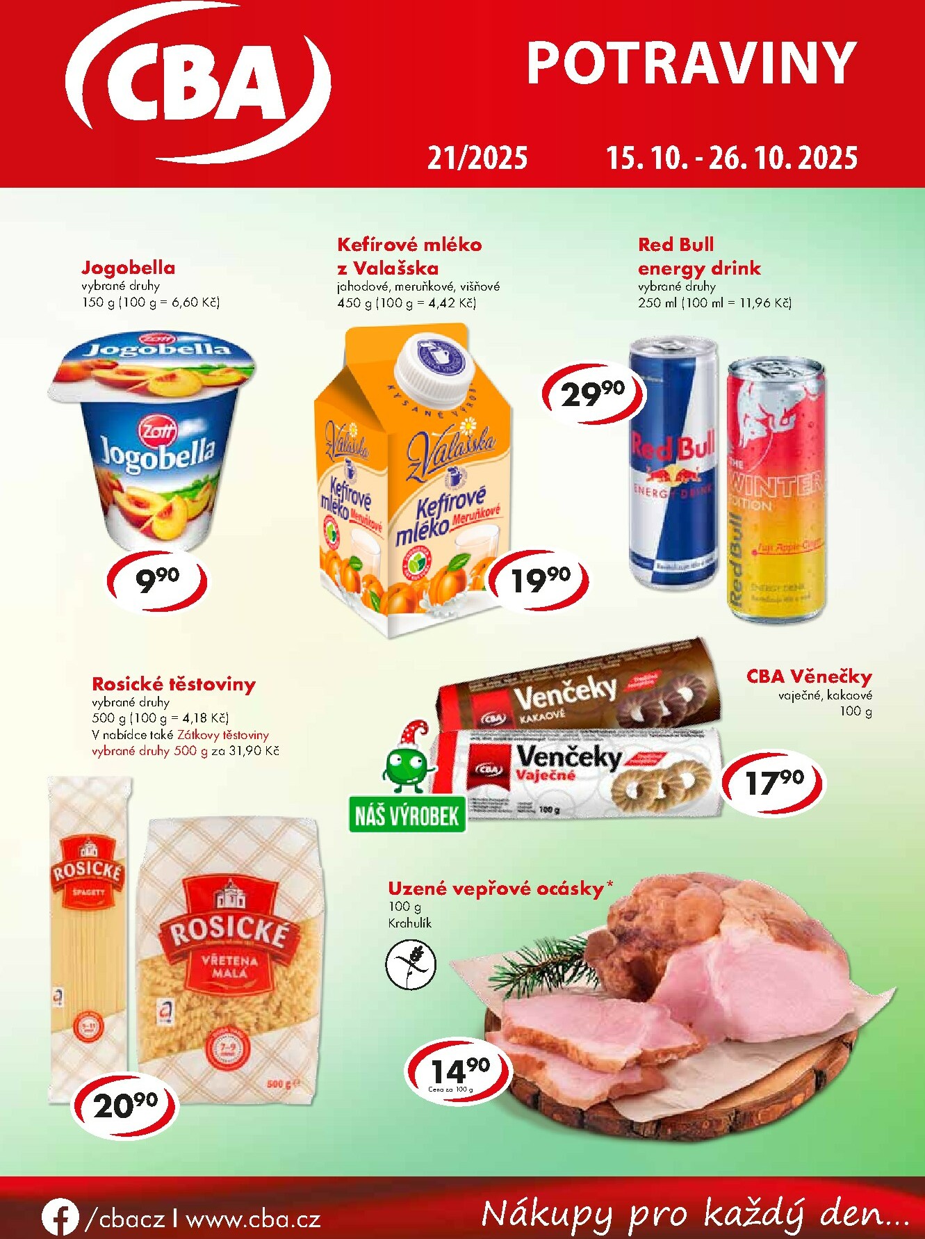 cba - Aktuální leták CBA - Potraviny od 15.10. do 26.10.