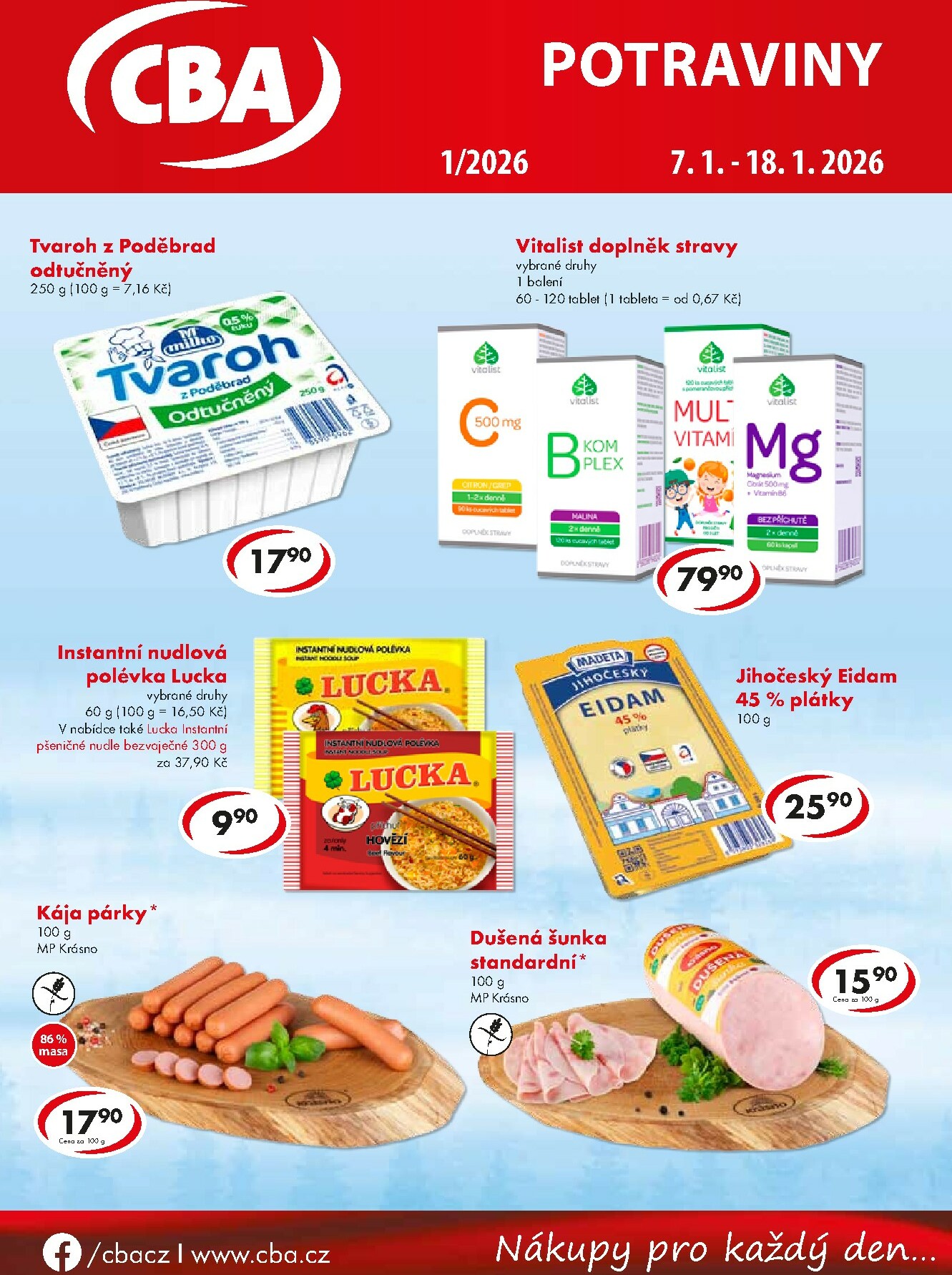 cba - Aktuální leták CBA - Potraviny od 07.01. do 18.01.