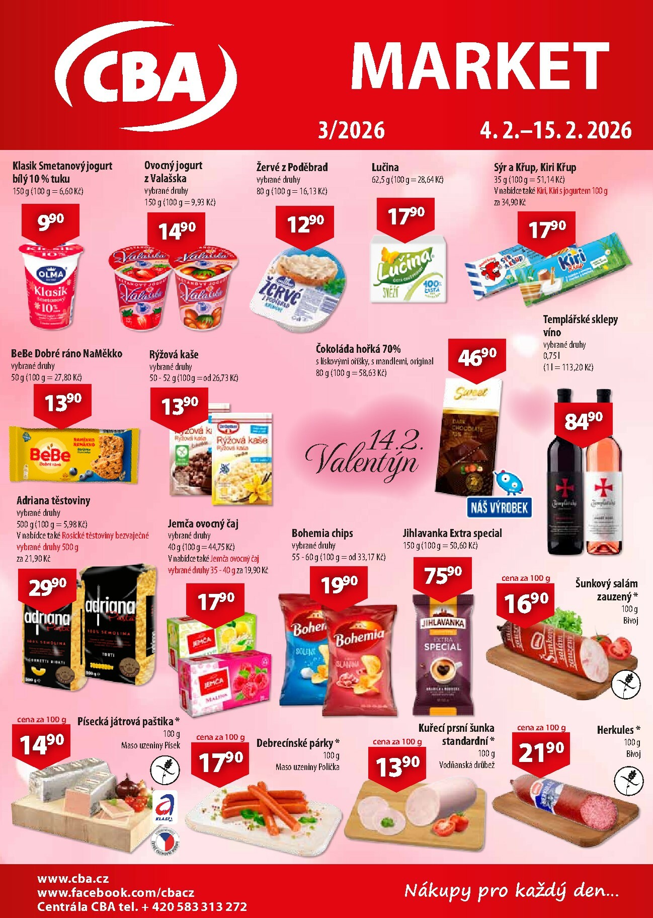 cba - CBA Market leták platný od středy 04.02.2026 do neděle 15.02.2026 - page: 1
