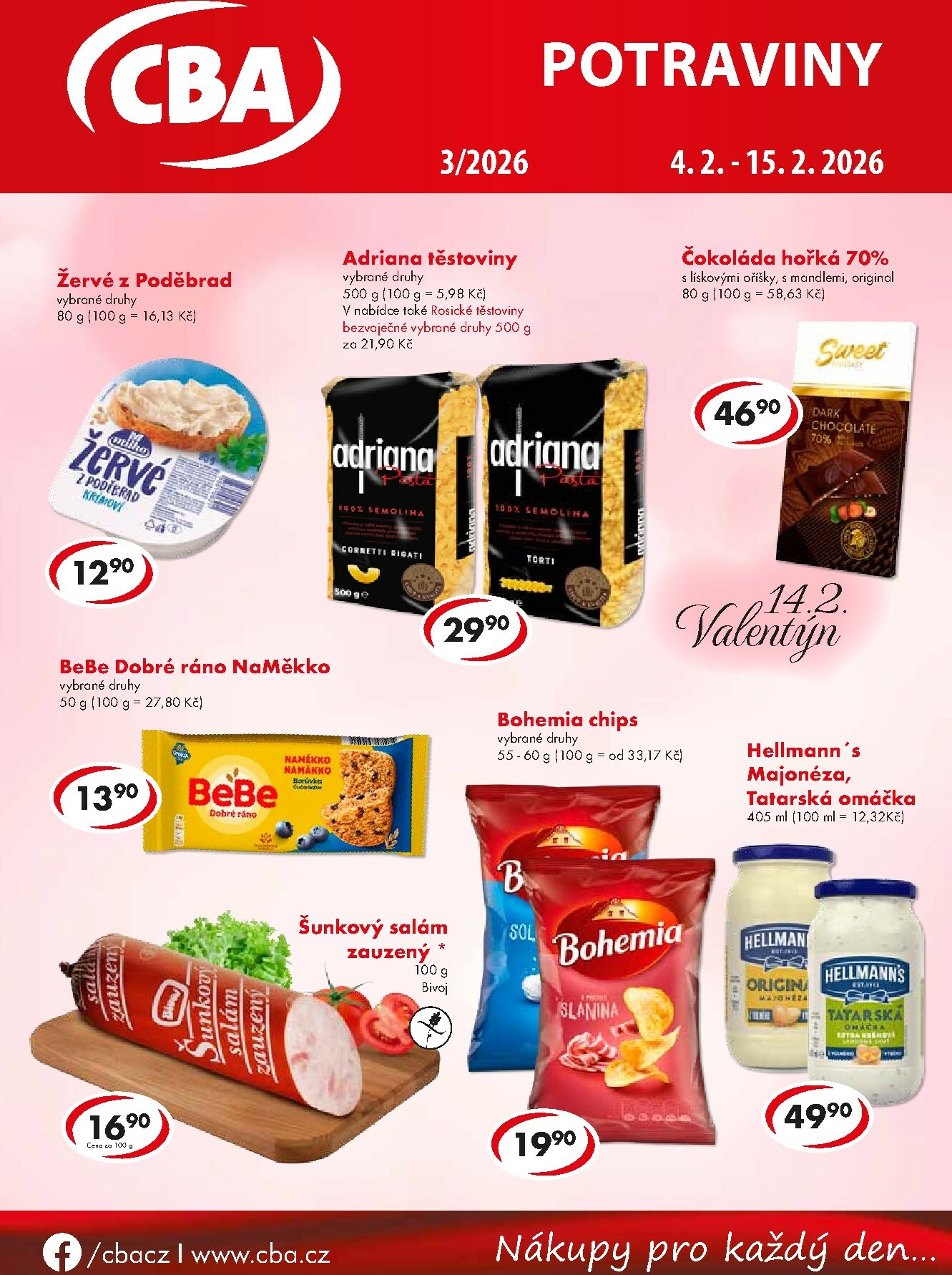cba - CBA - Potraviny leták platný od středy 04.02.2026 do neděle 15.02.2026