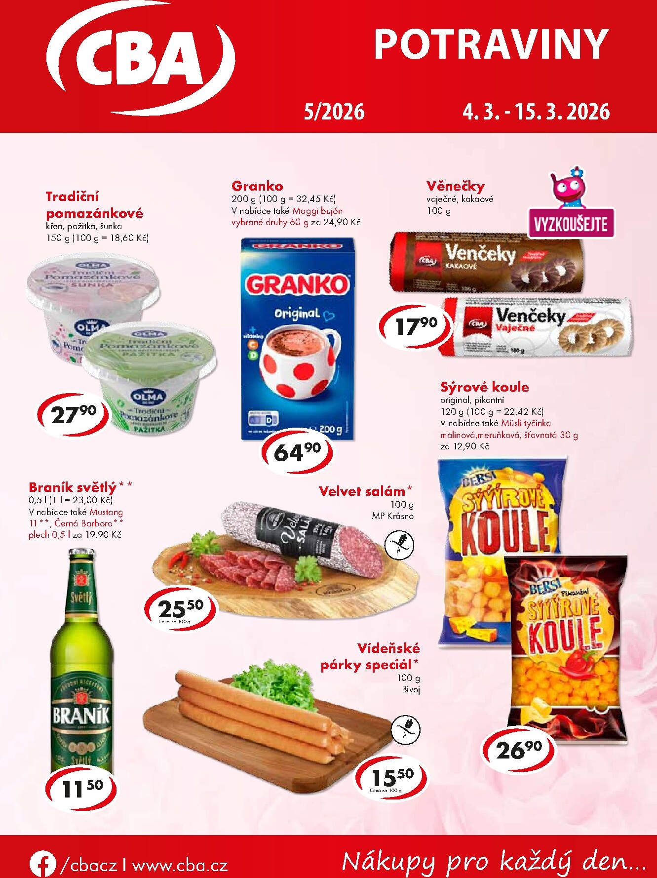 cba - CBA - Potraviny leták platný od středy 04.03.2026 do neděle 15.03.2026 - page: 1