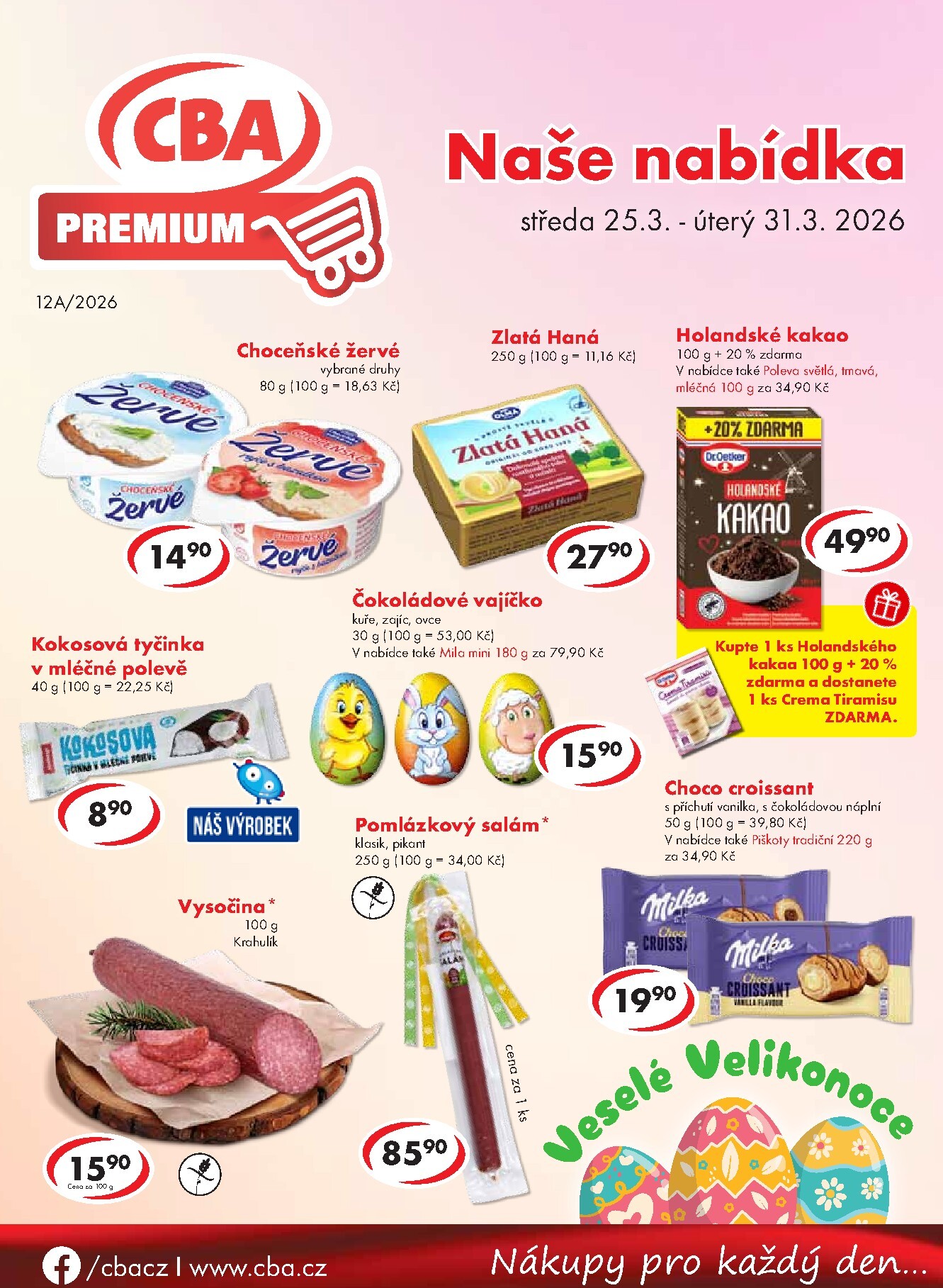 cba - CBA Premium leták platný od středy 25.03.2026 do úterý 31.03.2026