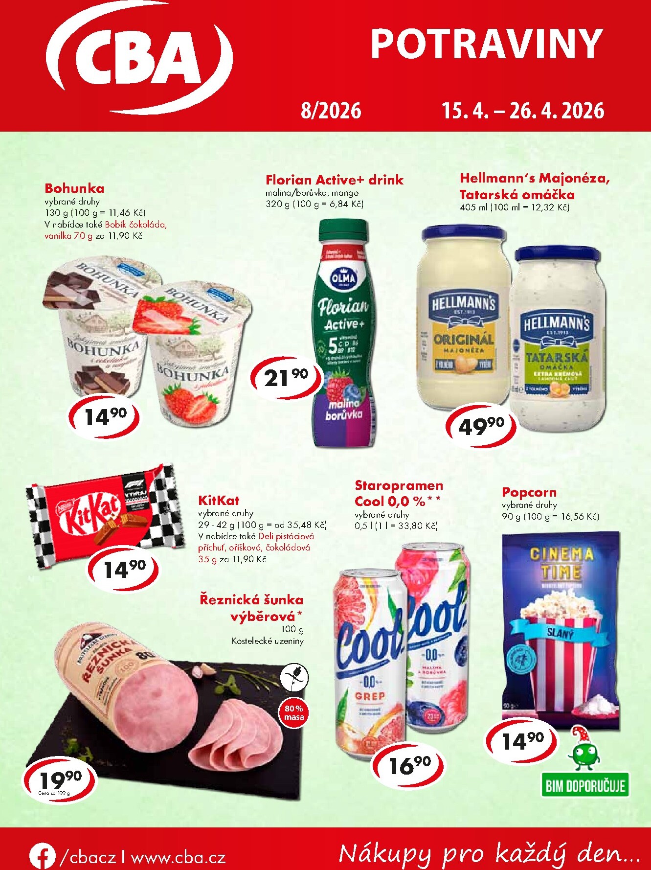 cba - Aktuální CBA - Potraviny leták platný od středy 15.04.2026 do neděle 26.04.2026