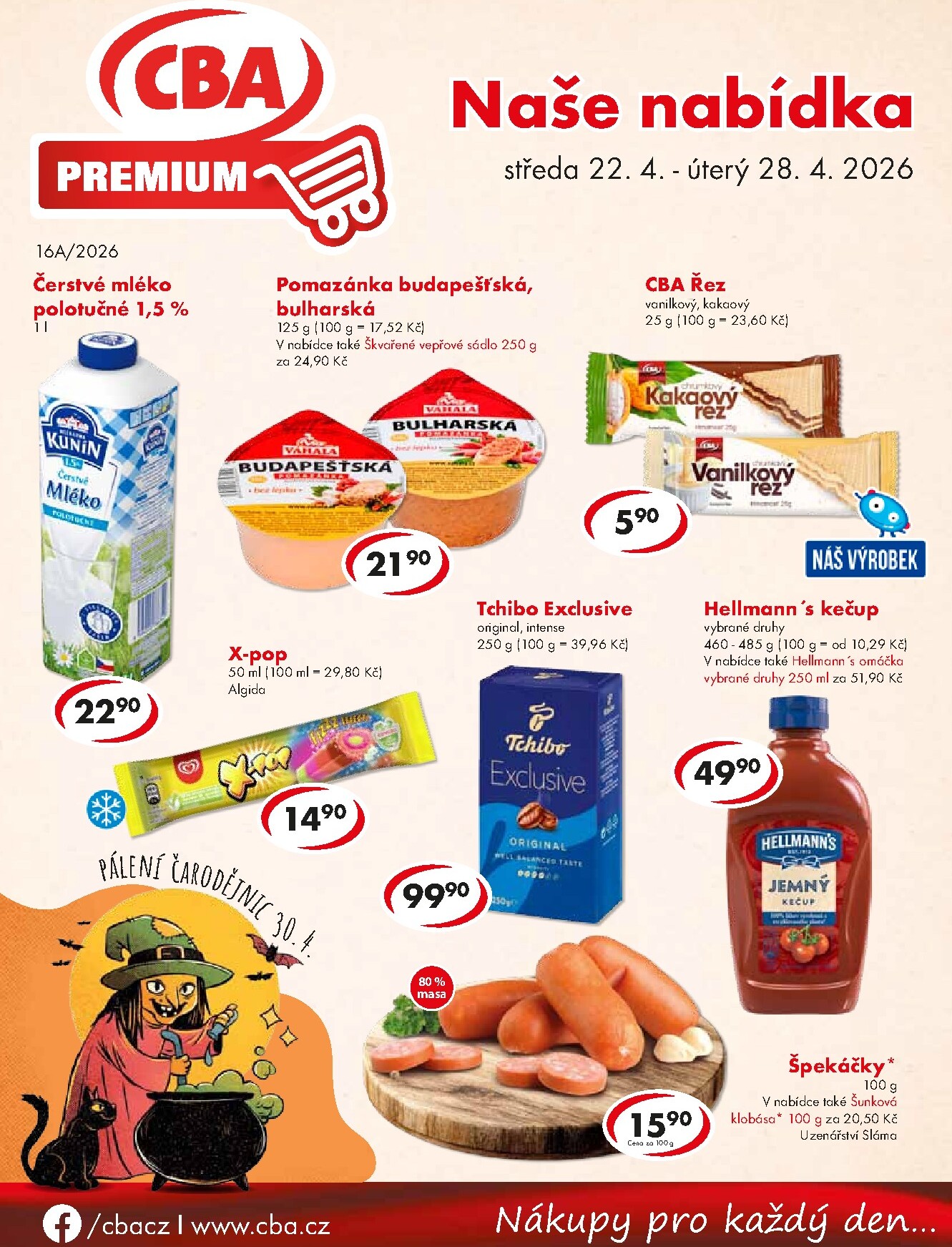 cba - Aktuální CBA Premium leták platný od středy 22.04.2026 do úterý 28.04.2026 - page: 1