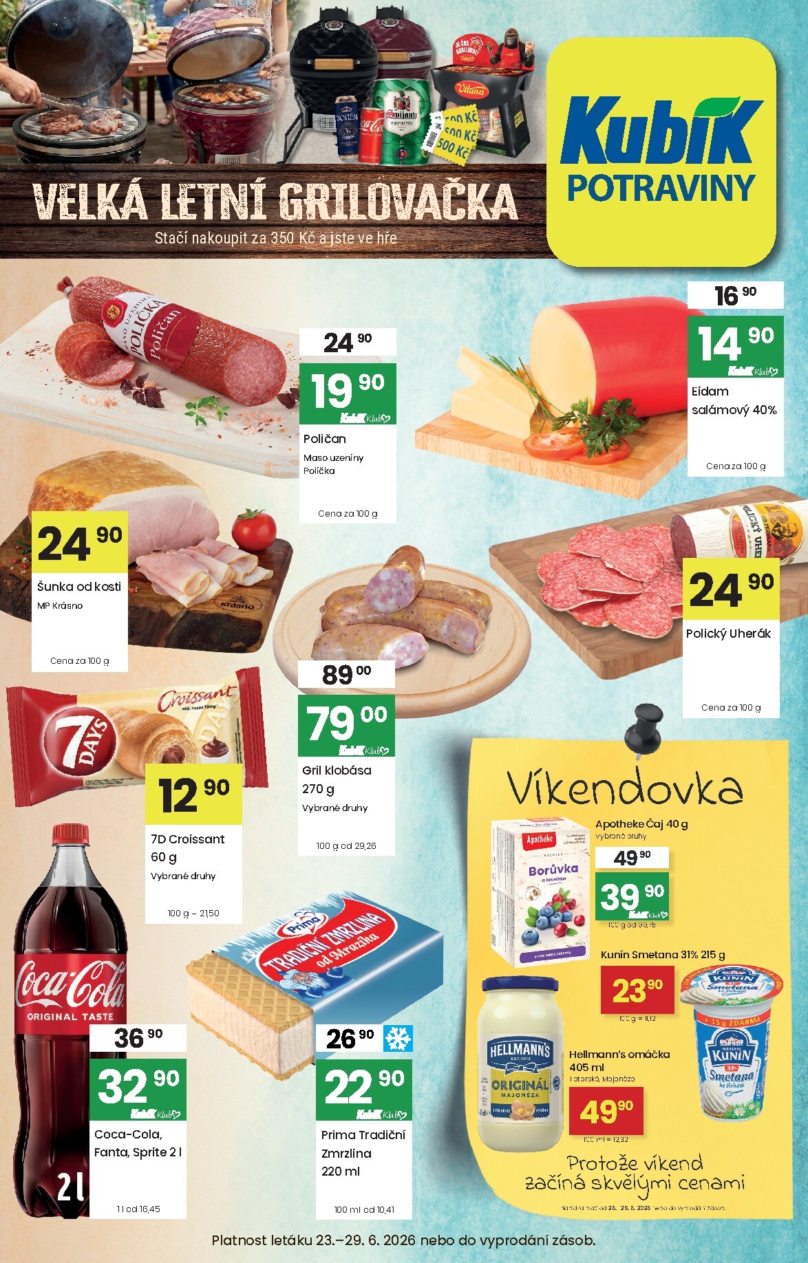 kubik - Aktuální Kubík leták platný od úterý 23.06.2026 do pondělí 29.06.2026 - page: 1