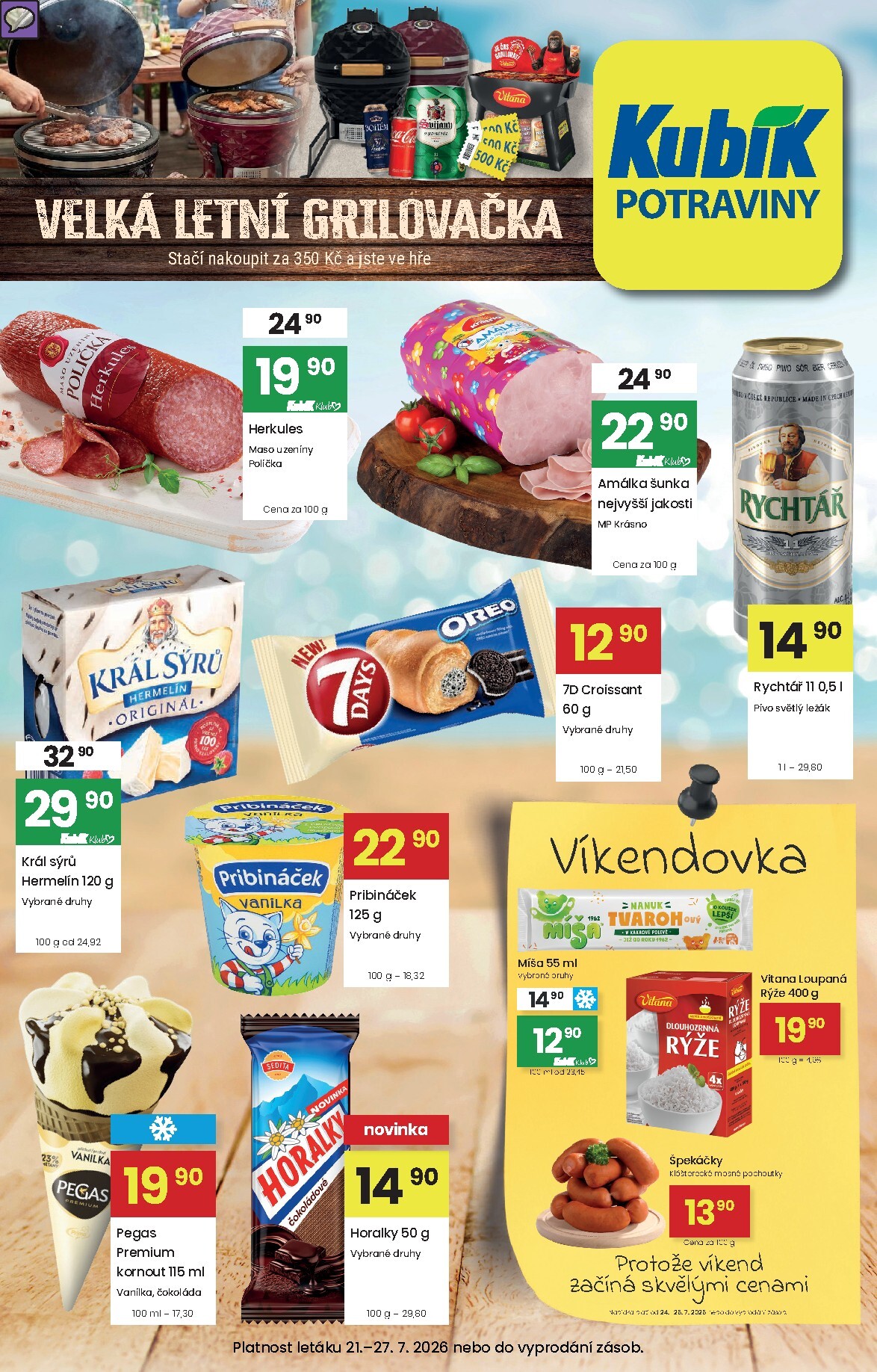 kubik - Aktuální Kubík leták platný od úterý 21.07.2026 do pondělí 27.07.2026 - page: 1