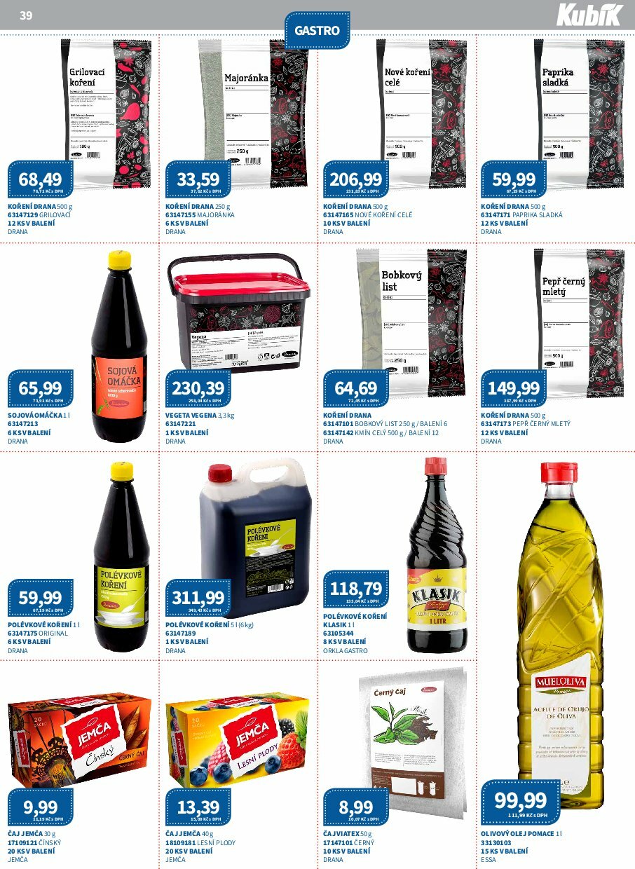 kubik - Leták Kubík - Velkoobchod od 01.08. do 31.08. - page: 39