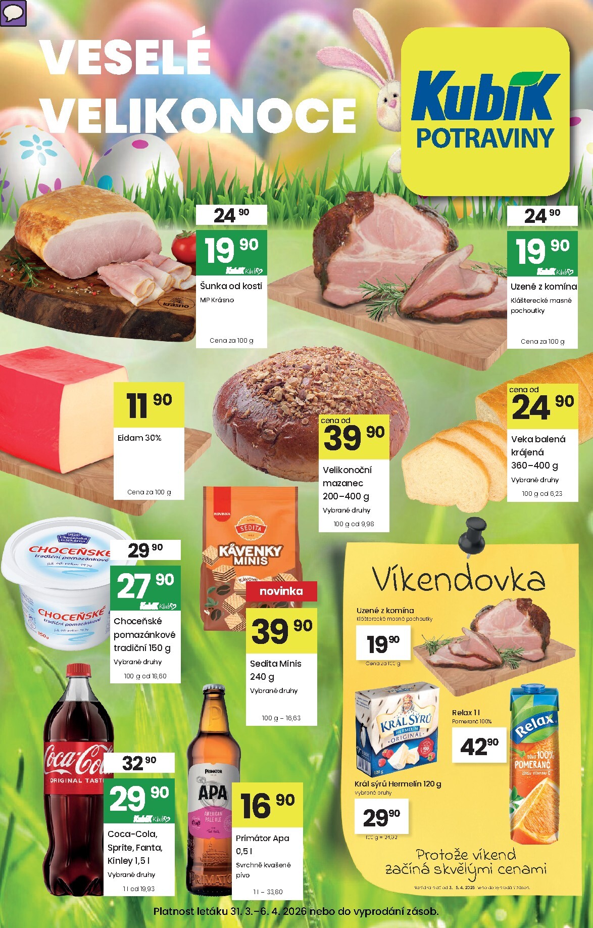 kubik - Kubík leták platný od úterý 31.03.2026 do pondělí 06.04.2026