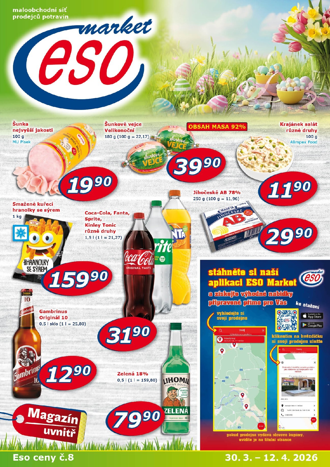eso-market - ESO MARKET leták platný od pondělí 30.03.2026 do neděle 12.04.2026