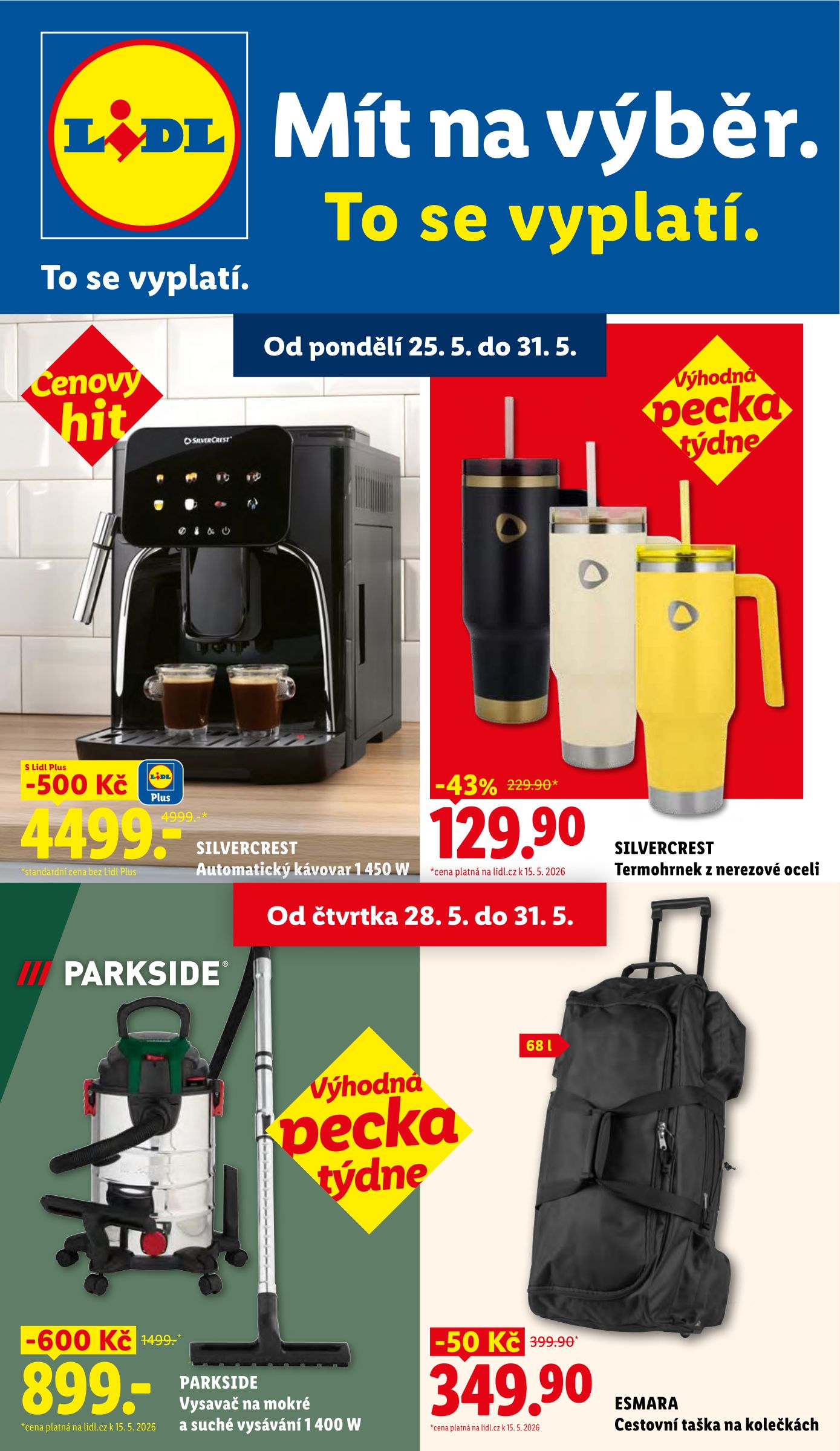 lidl - Lidl - Spotřební zboží leták na příští týden od pondělí 25.05.2026 do neděle 31.05.2026