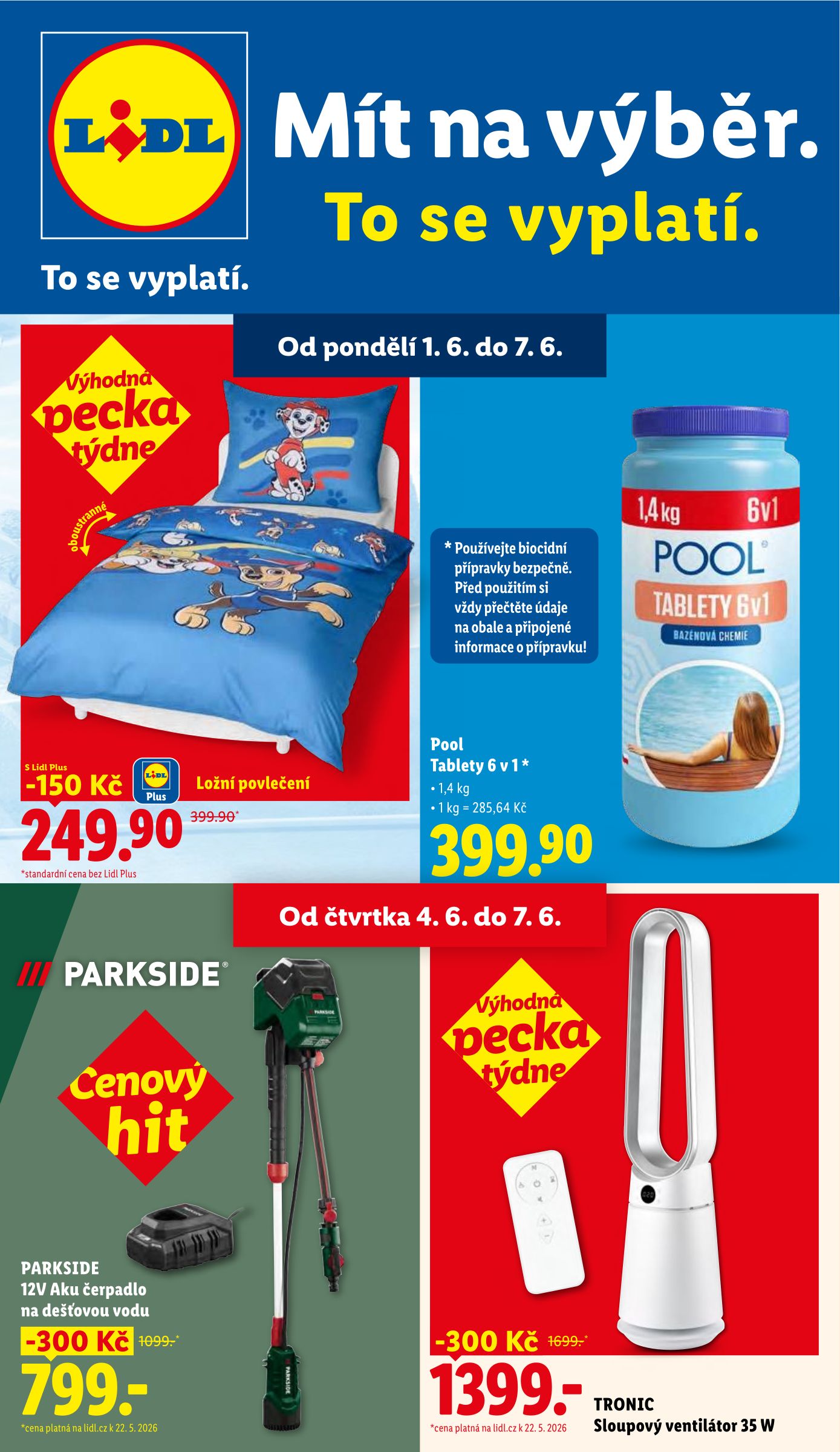 lidl - Lidl - Spotřební zboží leták na příští týden od pondělí 01.06.2026 do neděle 07.06.2026 - page: 1