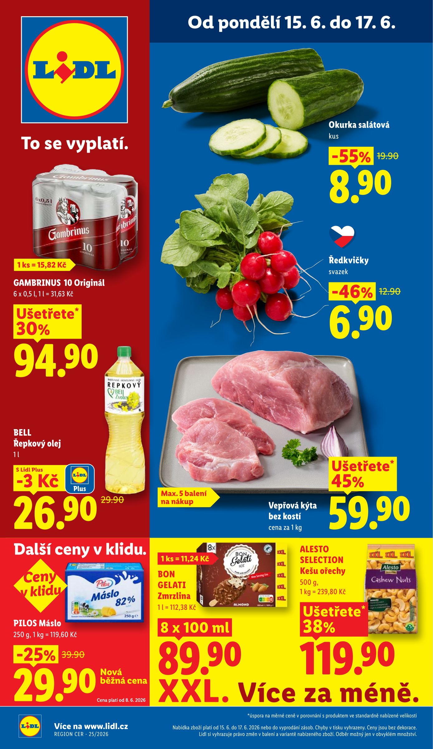 lidl - Lidl leták na příští týden od pondělí 15.06.2026 do středy 17.06.2026