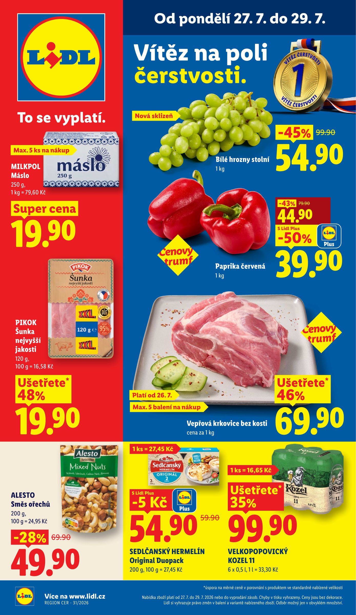 lidl - Lidl leták na příští týden od pondělí 27.07.2026 do neděle 02.08.2026