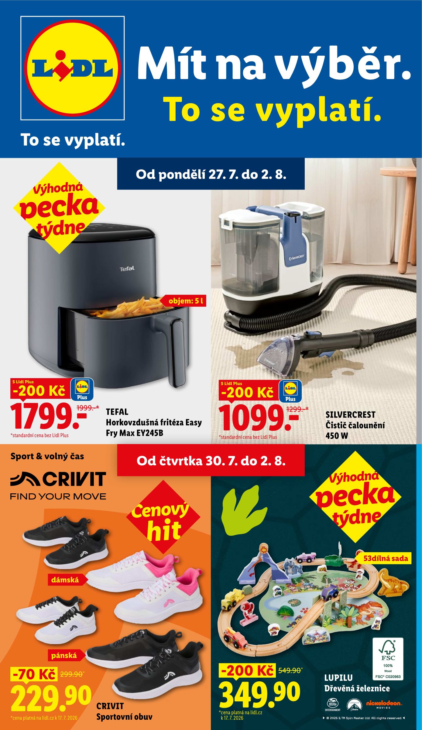 lidl - Lidl - Spotřební zboží leták na příští týden od pondělí 27.07.2026 do neděle 02.08.2026