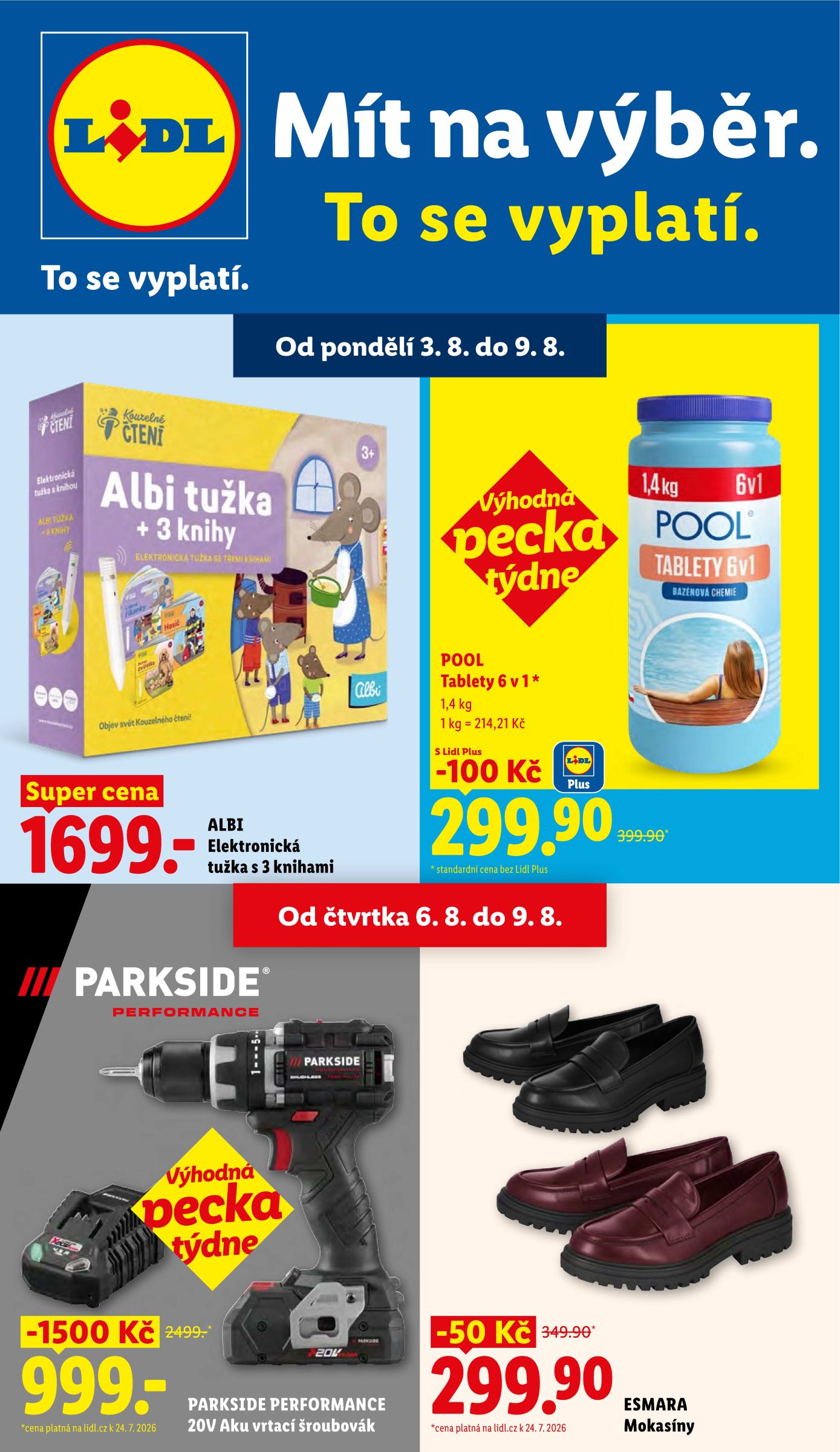 lidl - Lidl - Spotřební zboží leták na příští týden od pondělí 03.08.2026 do neděle 09.08.2026