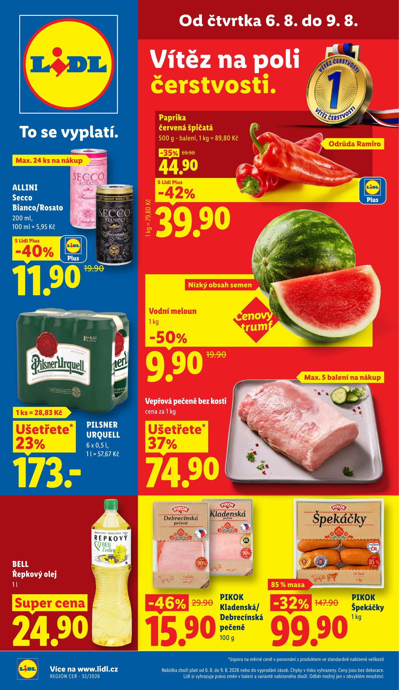 lidl - Lidl leták na příští týden od čtvrtka 06.08.2026 do neděle 09.08.2026 - page: 1