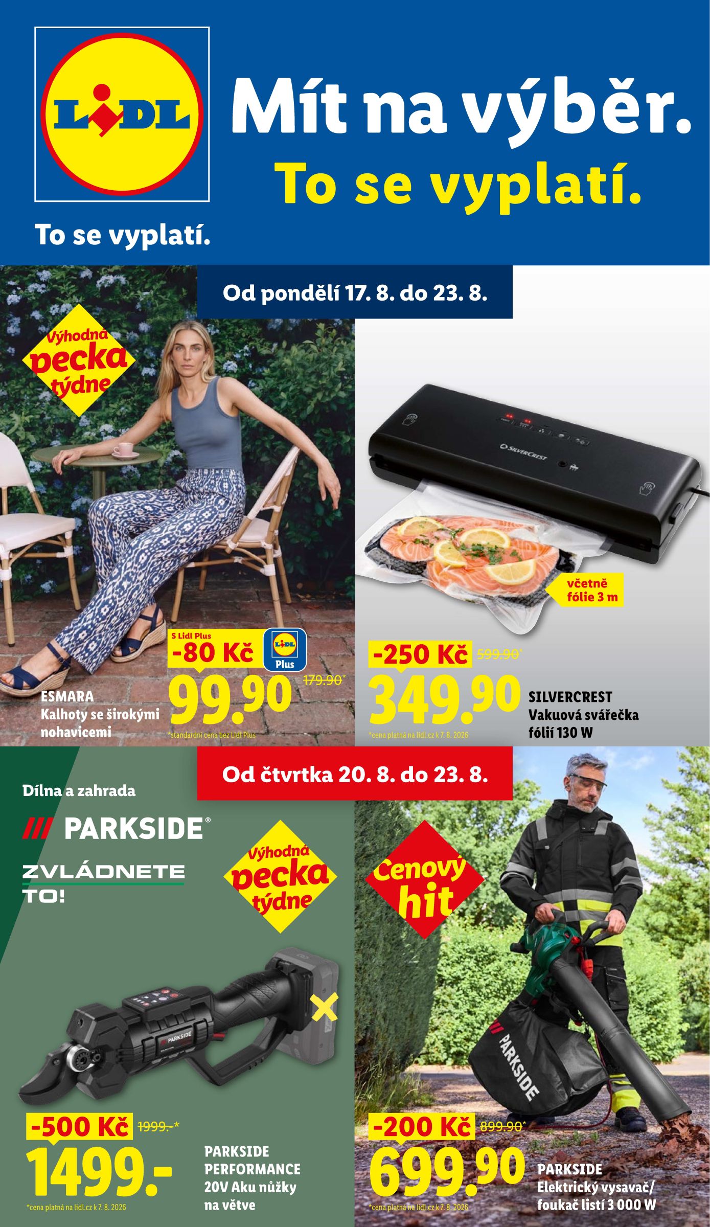lidl - Lidl - Spotřební zboží leták na příští týden od pondělí 17.08.2026 do neděle 23.08.2026