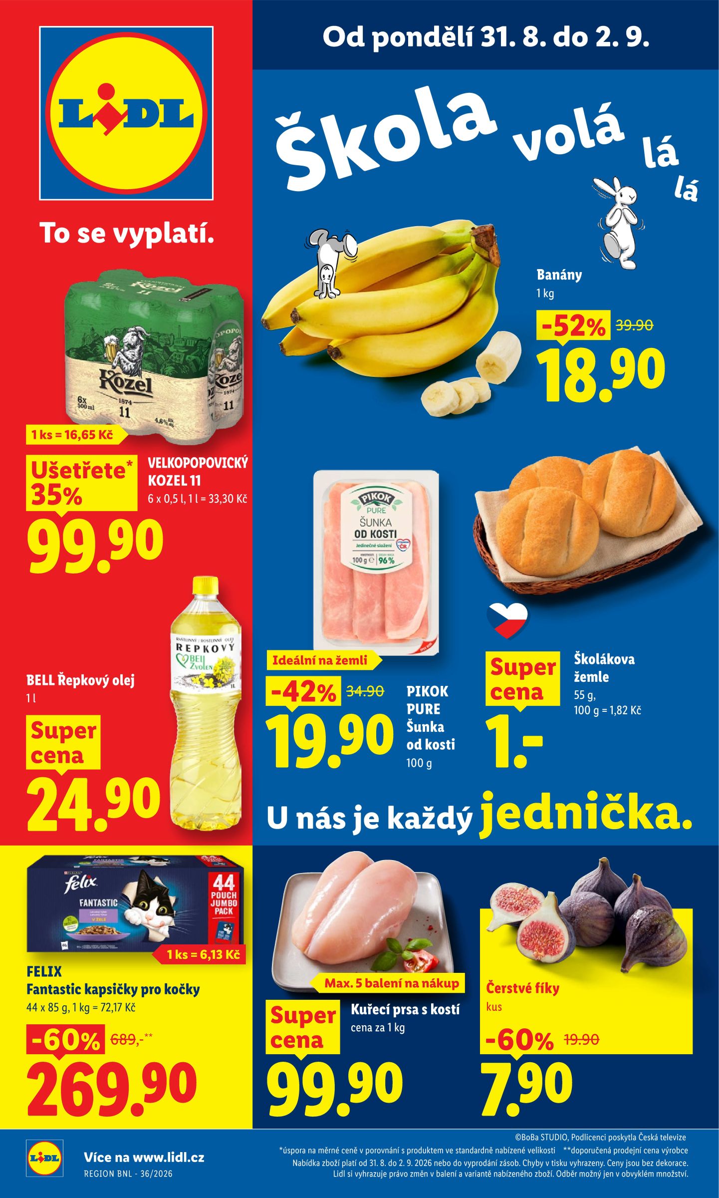 lidl - Lidl leták na příští týden od pondělí 31.08.2026 do středy 02.09.2026