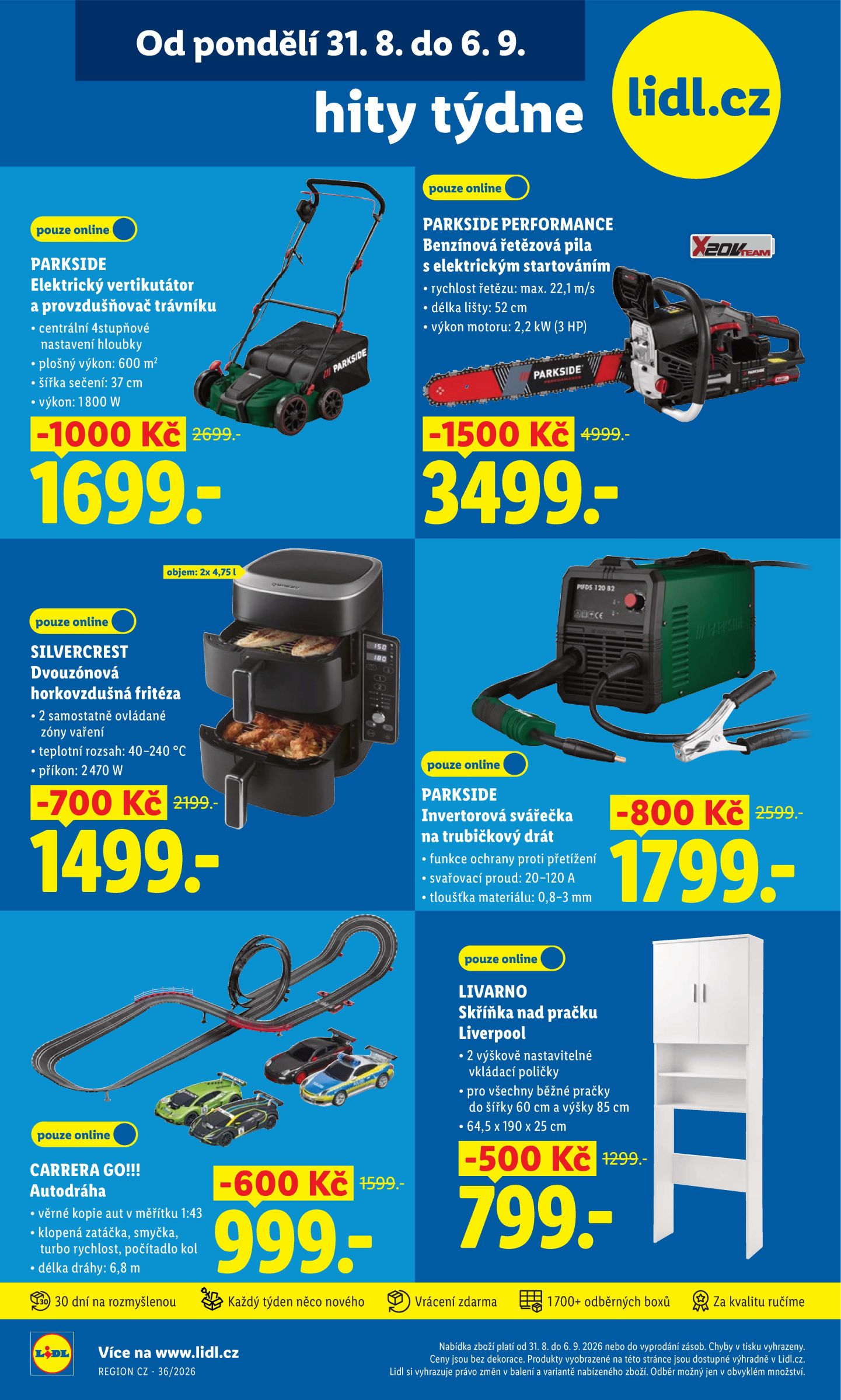 lidl - Lidl - Hity týdne leták na příští týden od pondělí 31.08.2026 do neděle 06.09.2026