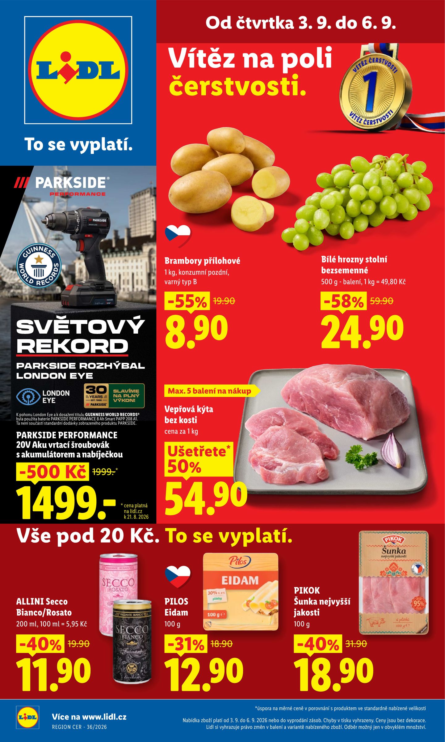 lidl - Lidl leták na příští týden od čtvrtka 03.09.2026 do neděle 06.09.2026