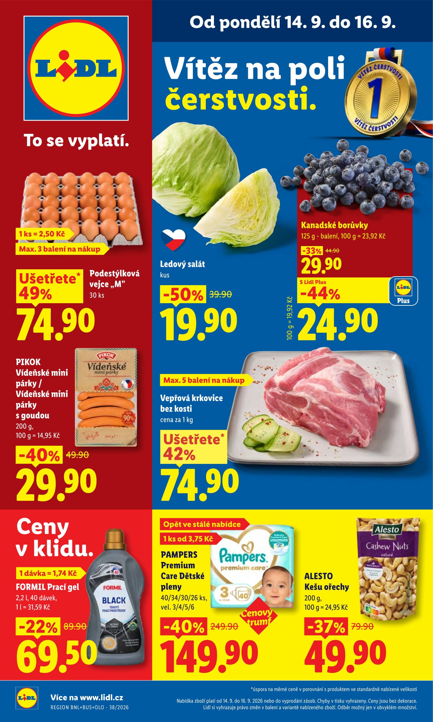 lidl - Lidl leták na příští týden od pondělí 14.09.2026 do středy 16.09.2026