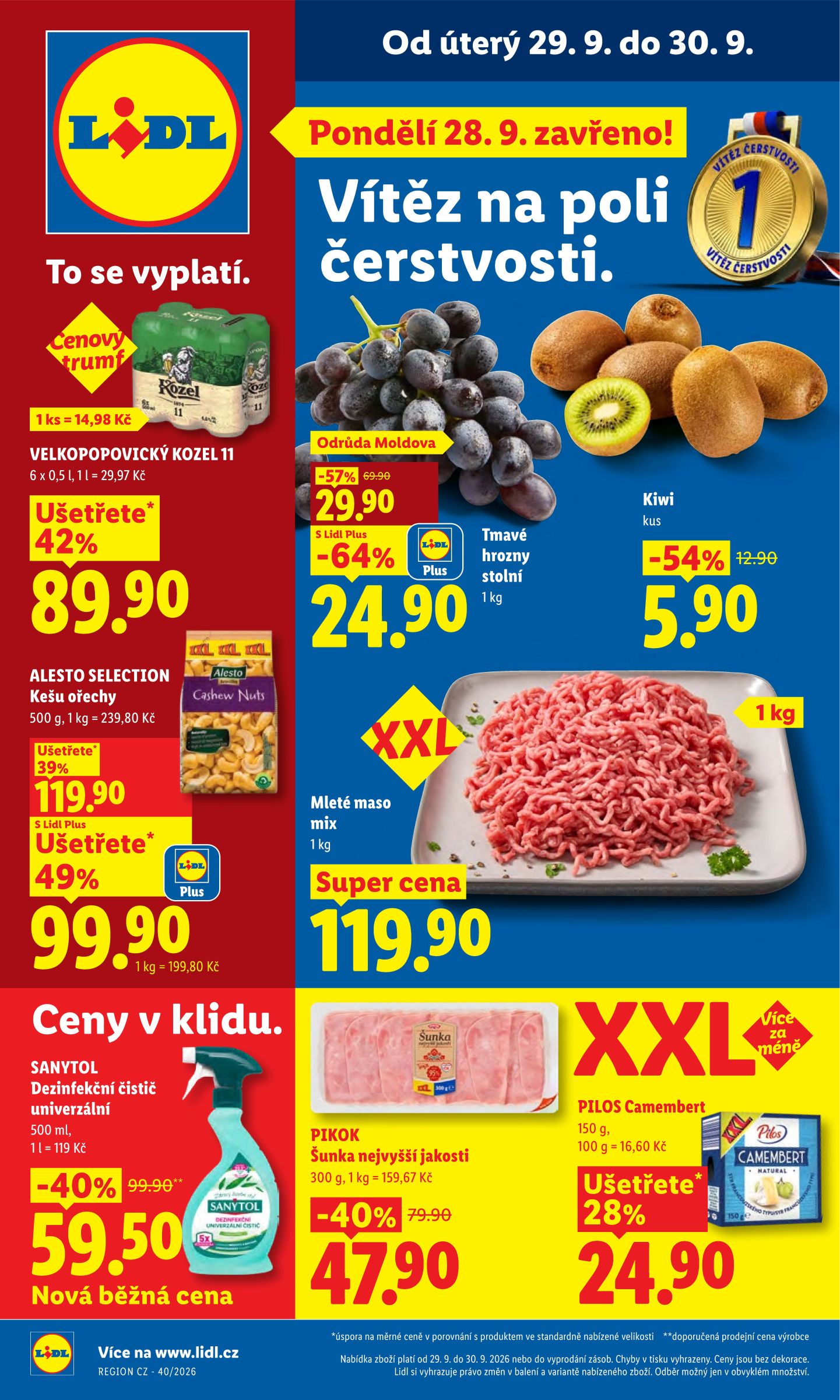 lidl - Lidl leták na příští týden od úterý 29.09.2026 do středy 30.09.2026