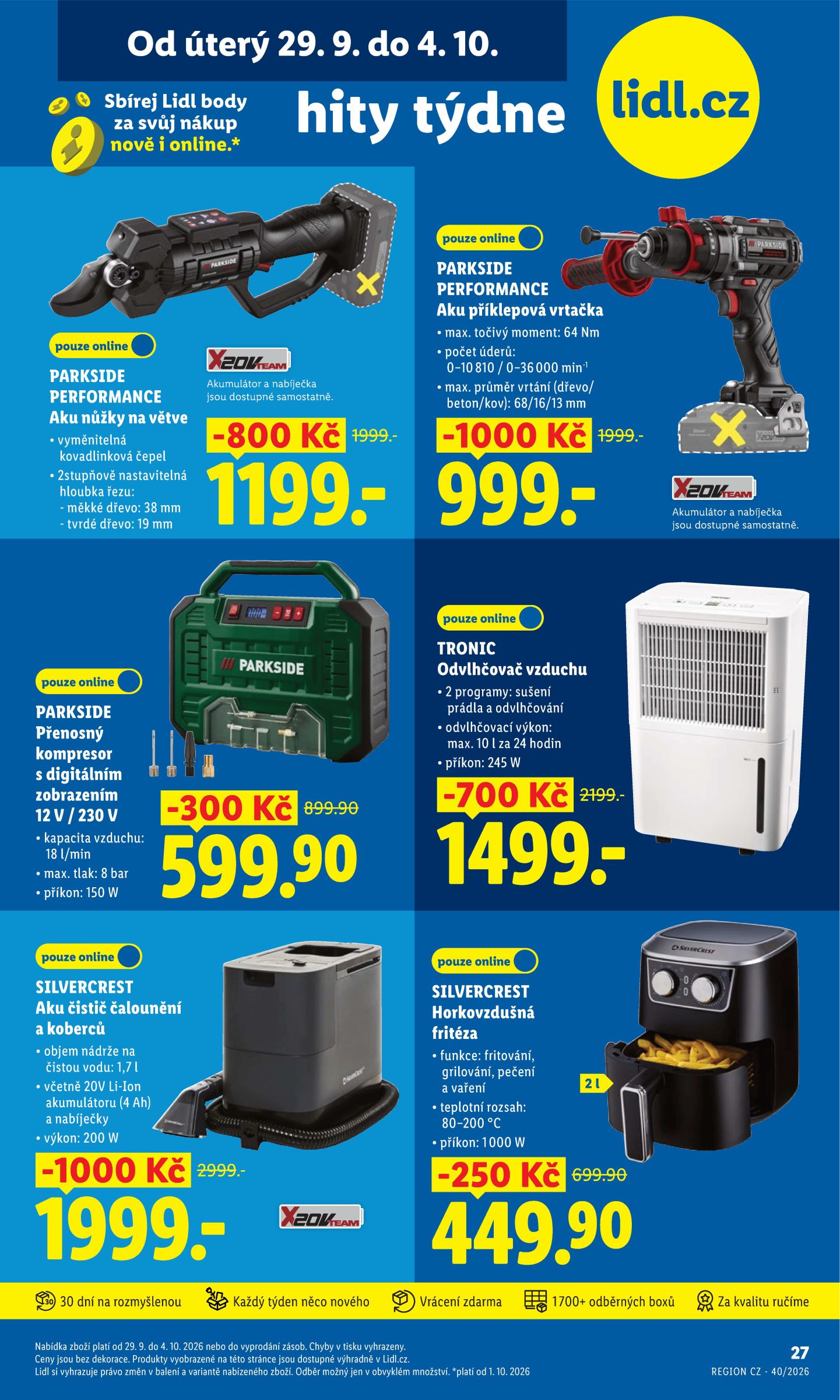 lidl - Lidl - Hity týdne leták na příští týden od úterý 29.09.2026 do neděle 04.10.2026