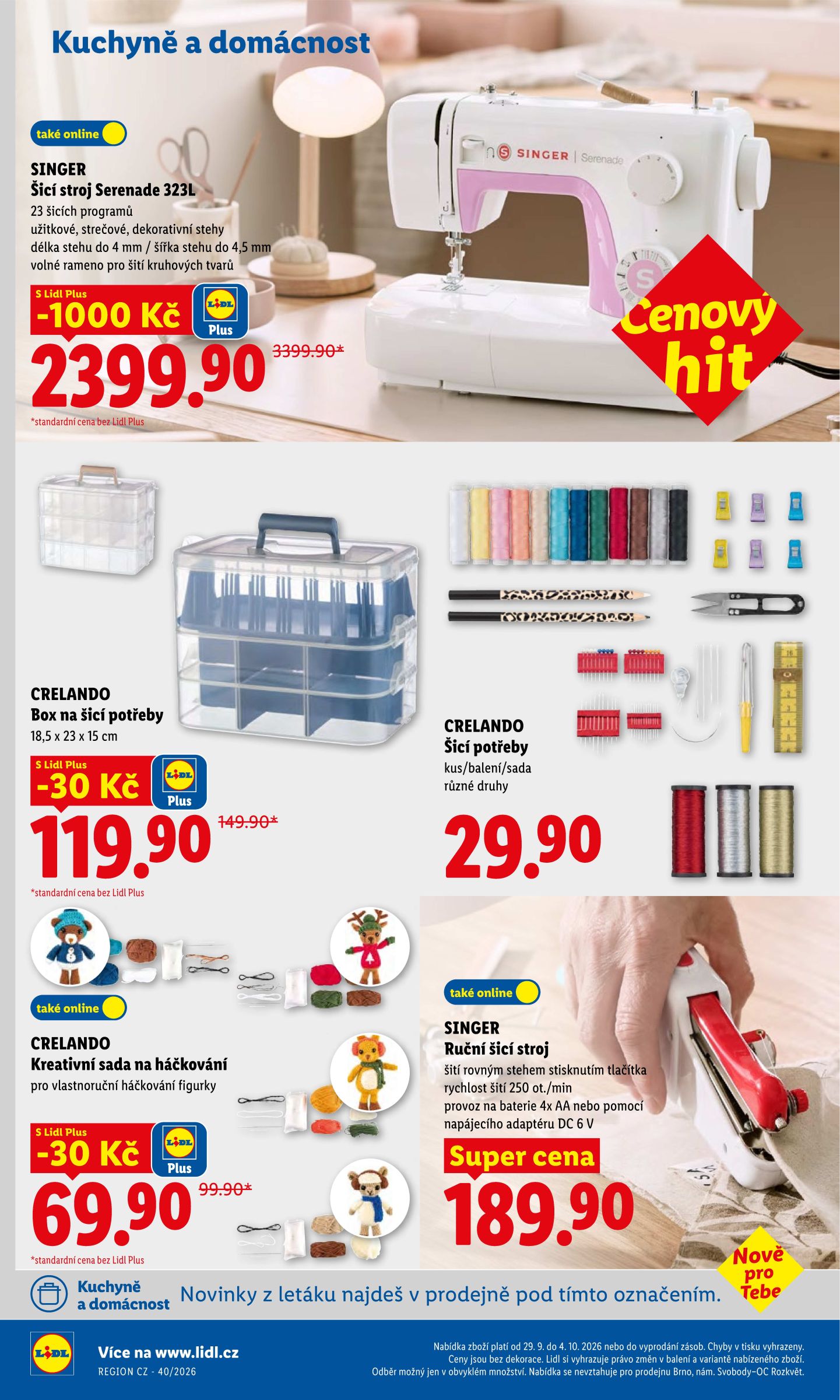 lidl - Lidl - Spotřební zboží leták na příští týden od úterý 29.09.2026 do neděle 04.10.2026 - page: 9