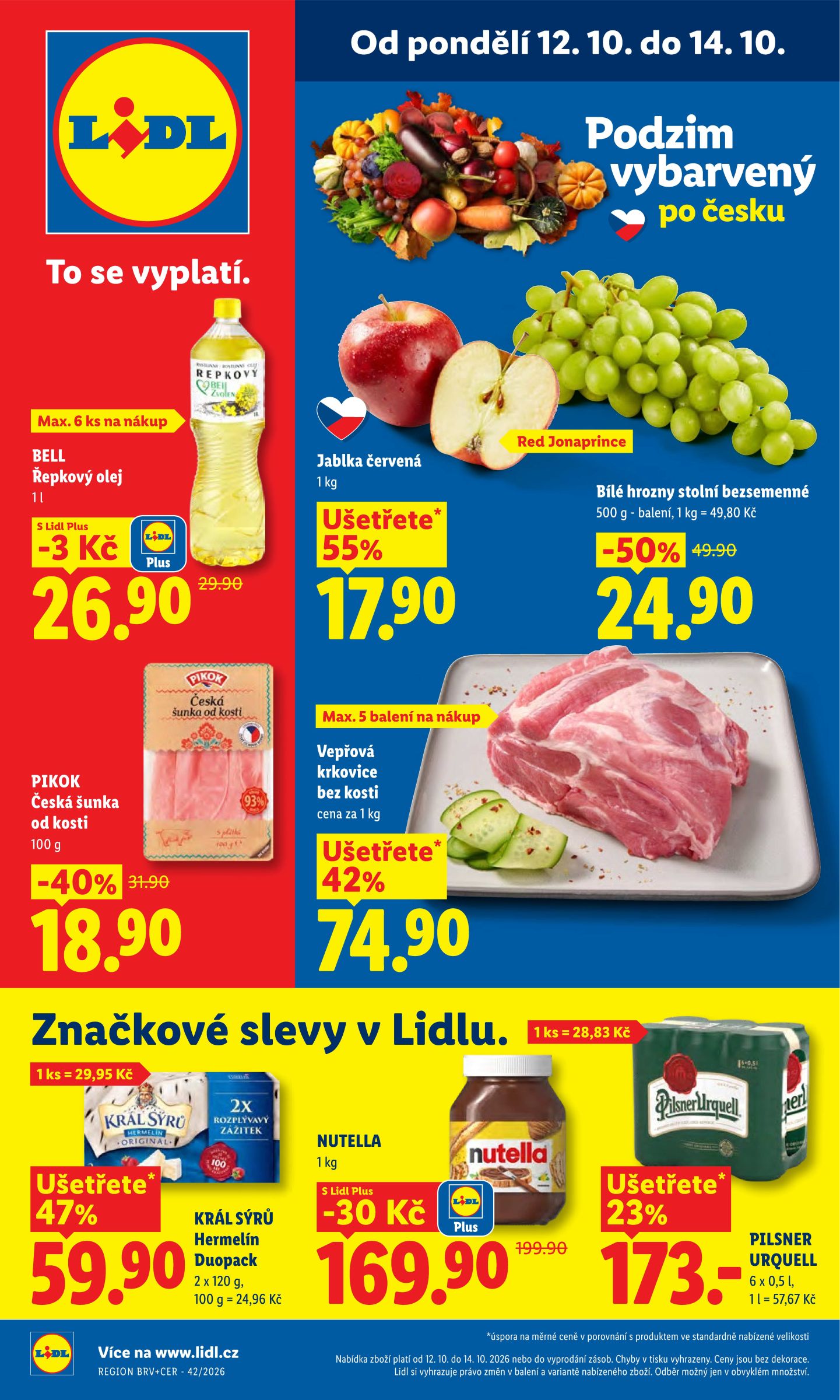 lidl - Lidl leták na příští týden od pondělí 12.10.2026 do středy 14.10.2026